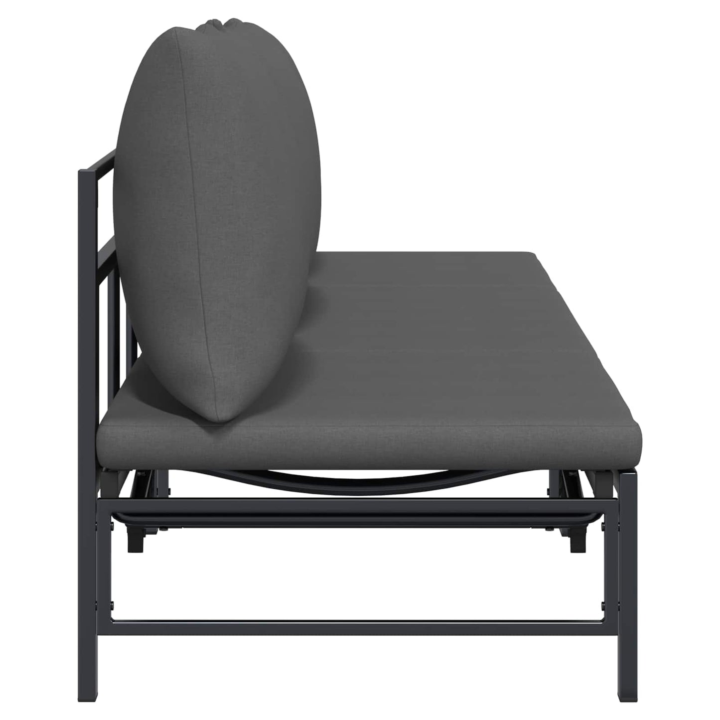 Sonnenliege für 3 Personen Schwarz 200 x 62 x 59,5 cm Textilene