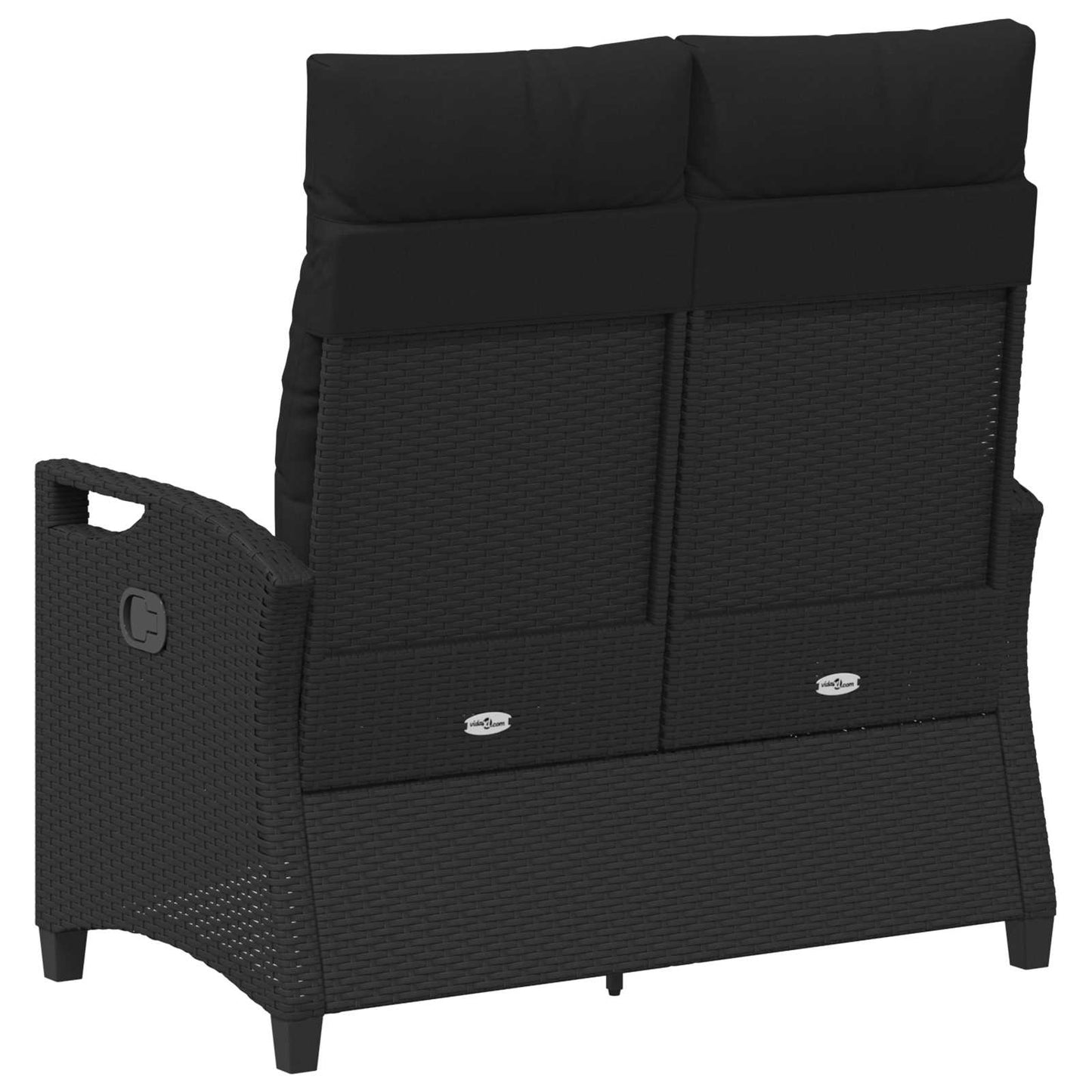 Gartenbank Schwarz 105 x 60 x 112 cm Stahl und Polyester