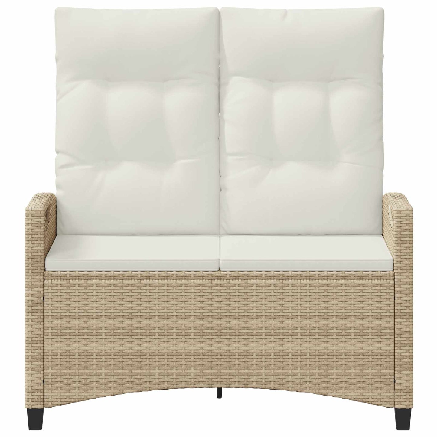Gartenbank mit Kissen Beige und Creme 105 x 60 x 112 cm