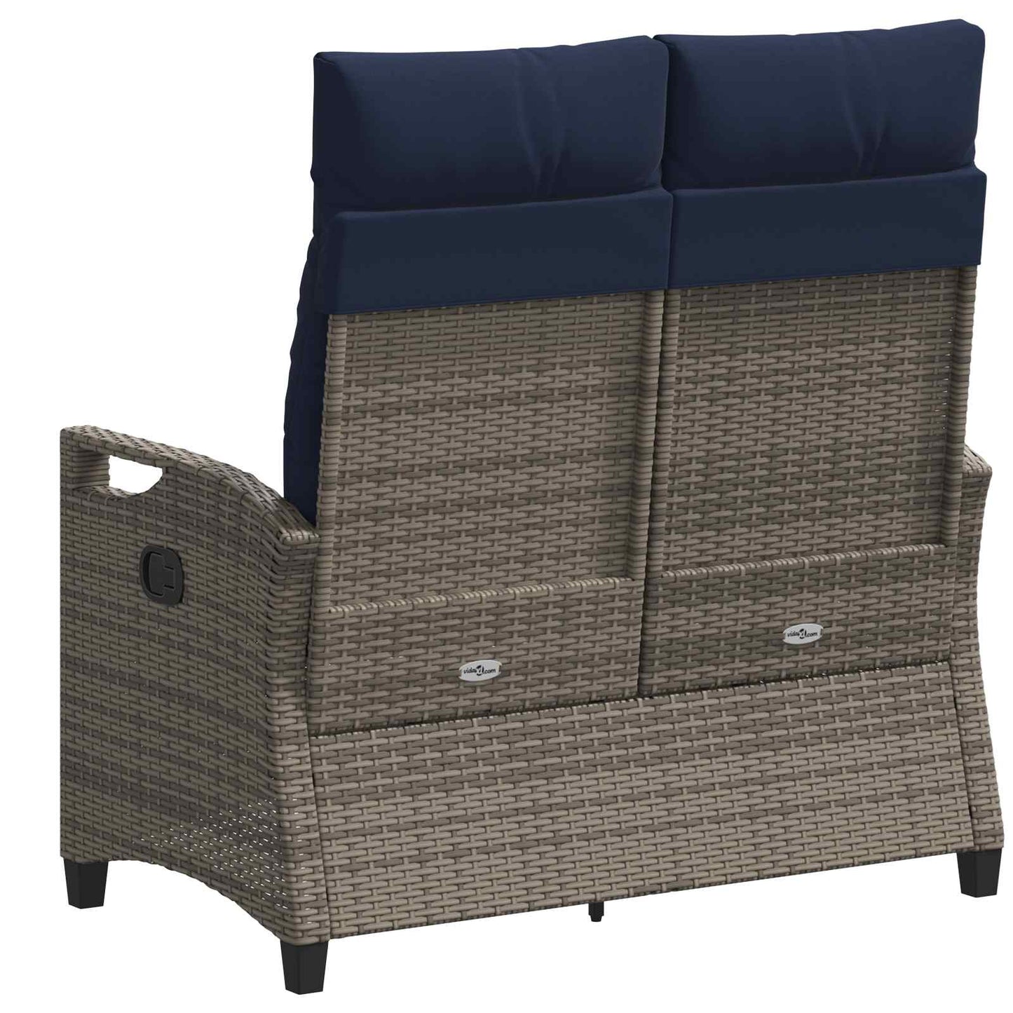 Gartenbank mit Kissen 105 x 60 x 112 cm Stahl