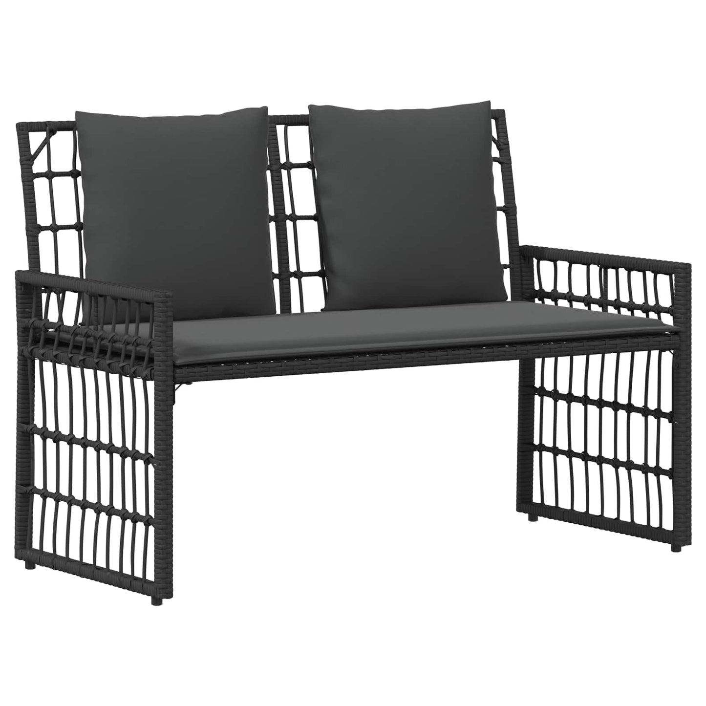Bank Outdoor Uni Schwarz und Dunkelgrau 116 x 55 x 82 cm