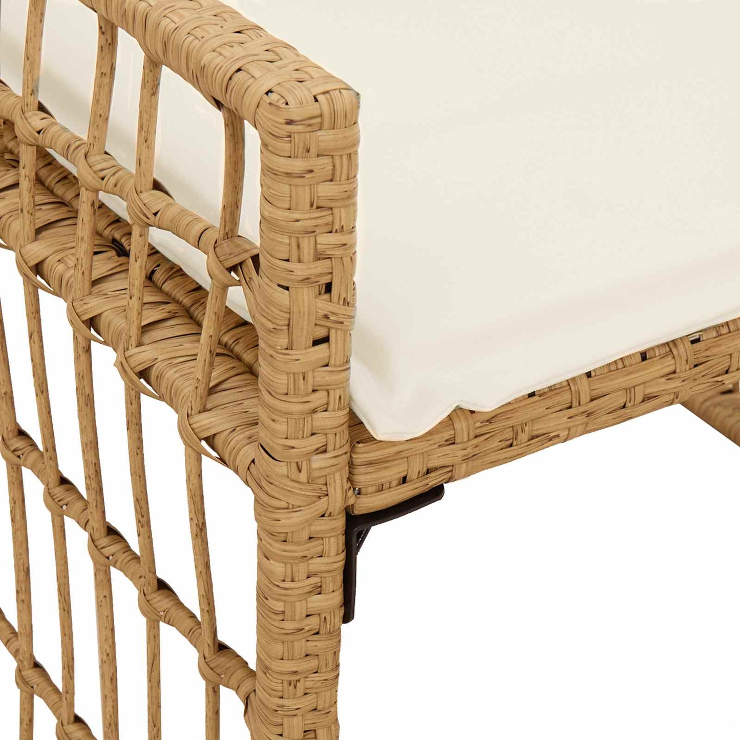Bank Outdoor Uni Natur und Creme 116 x 55 x 82 cm
