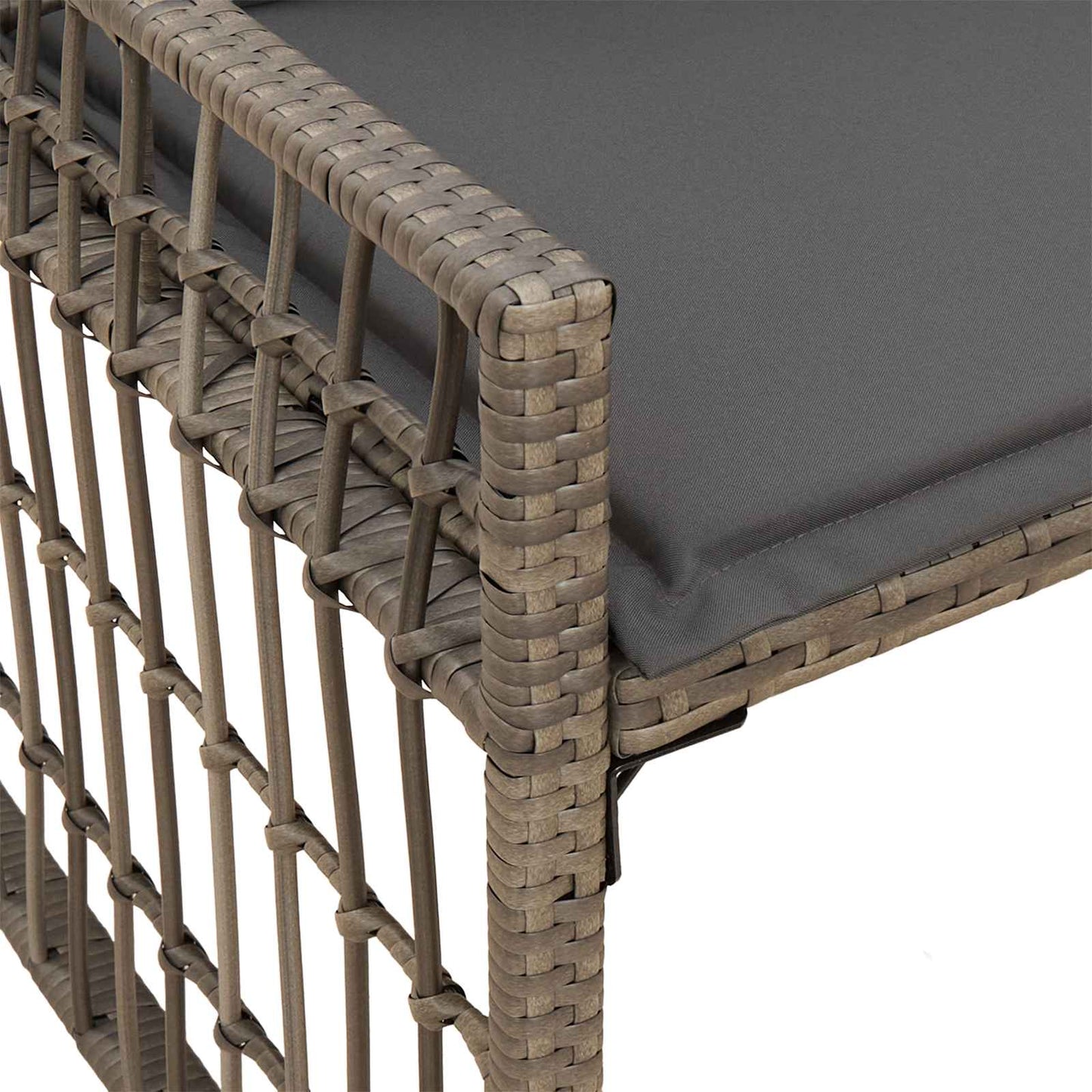 Bank Outdoor Uni Grau und Dunkelgrau 116 x 55 x 82 cm