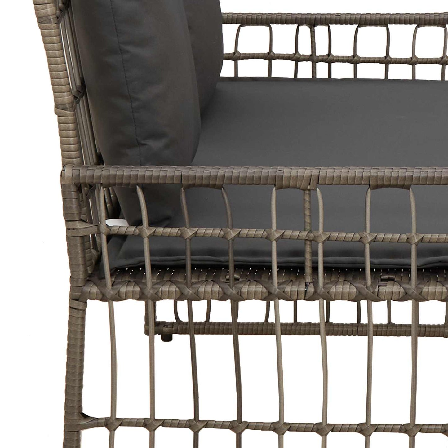 Bank Outdoor Uni Grau und Dunkelgrau 116 x 55 x 82 cm