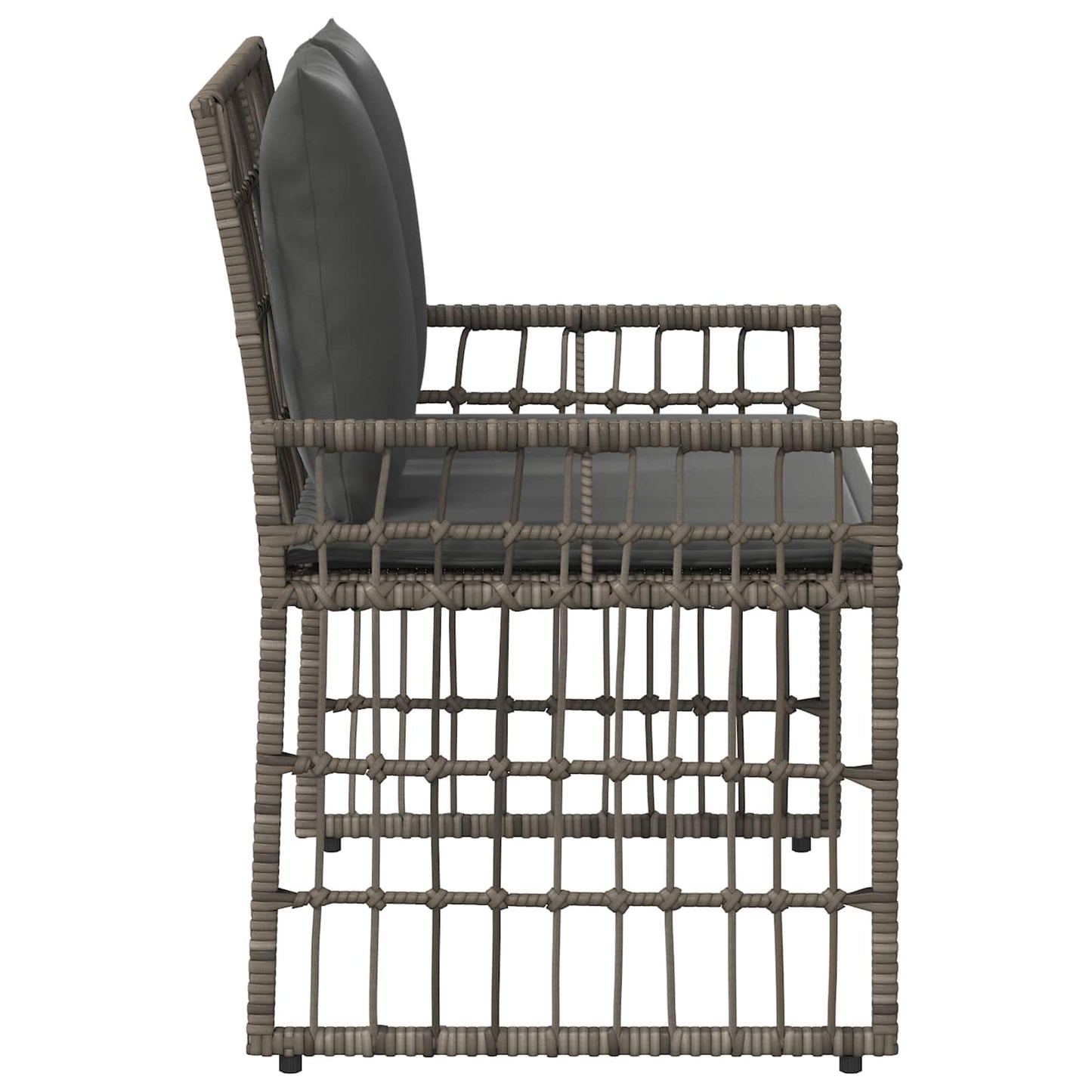 Bank Outdoor Uni Grau und Dunkelgrau 116 x 55 x 82 cm