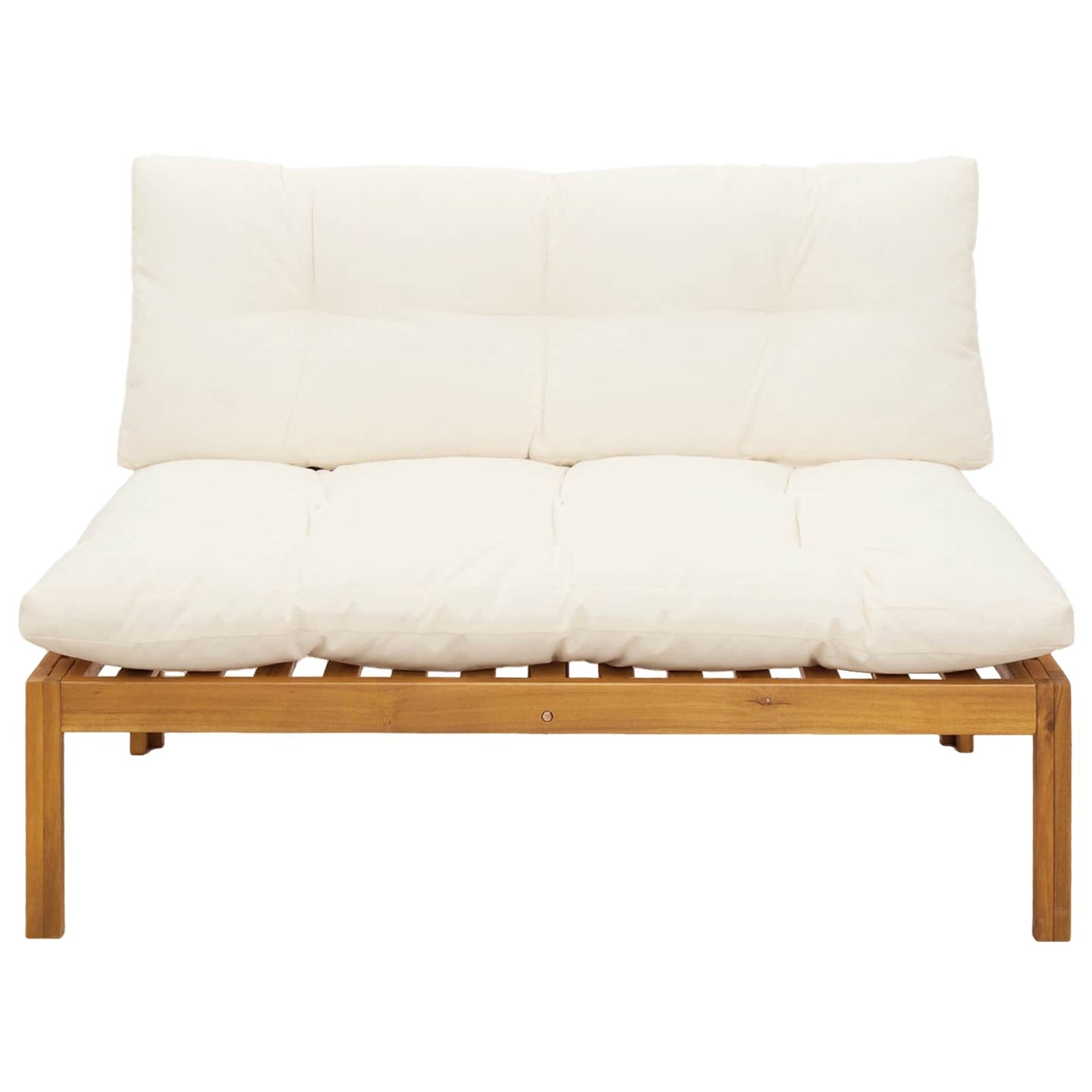 Mittelsofa Einheit Natürlich und Cremweiß 120 x 80 x 82 cm