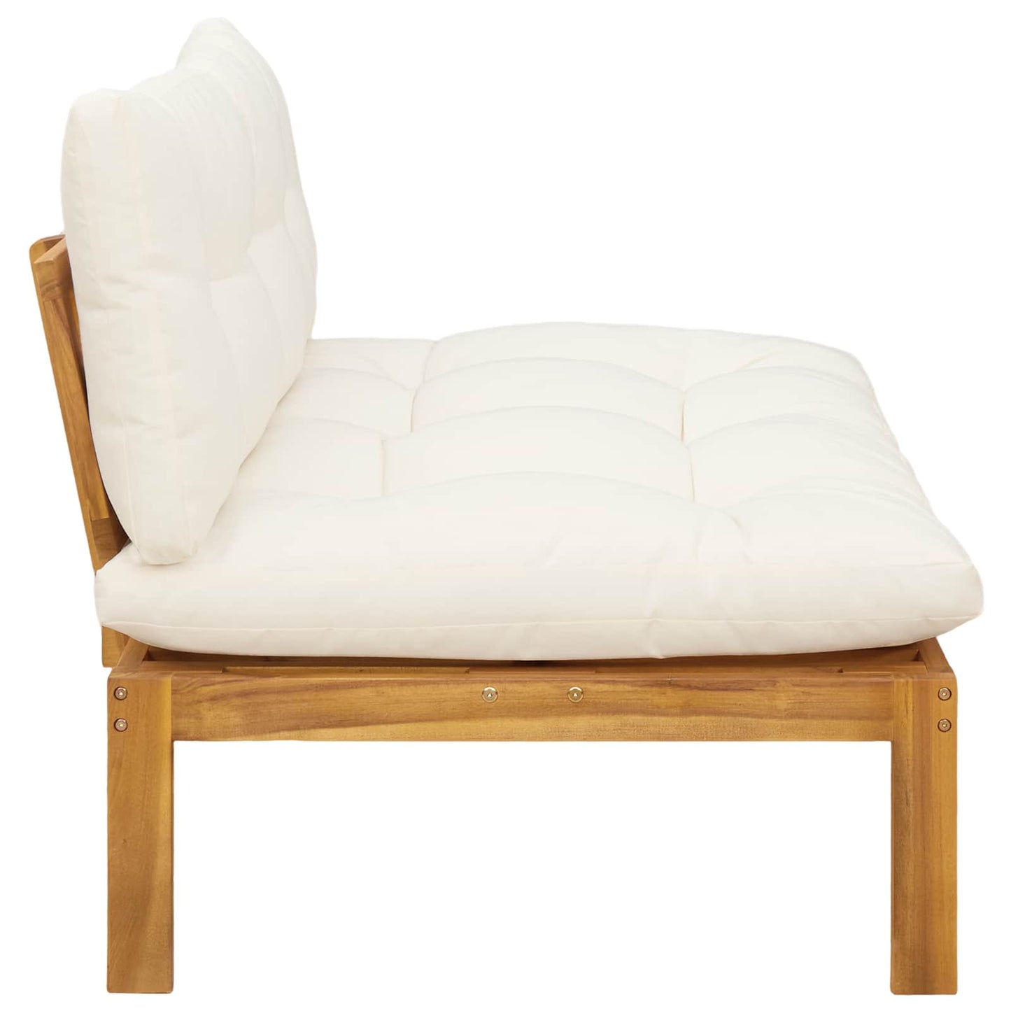 Mittelsofa Einheit Natürlich und Cremweiß 120 x 80 x 82 cm