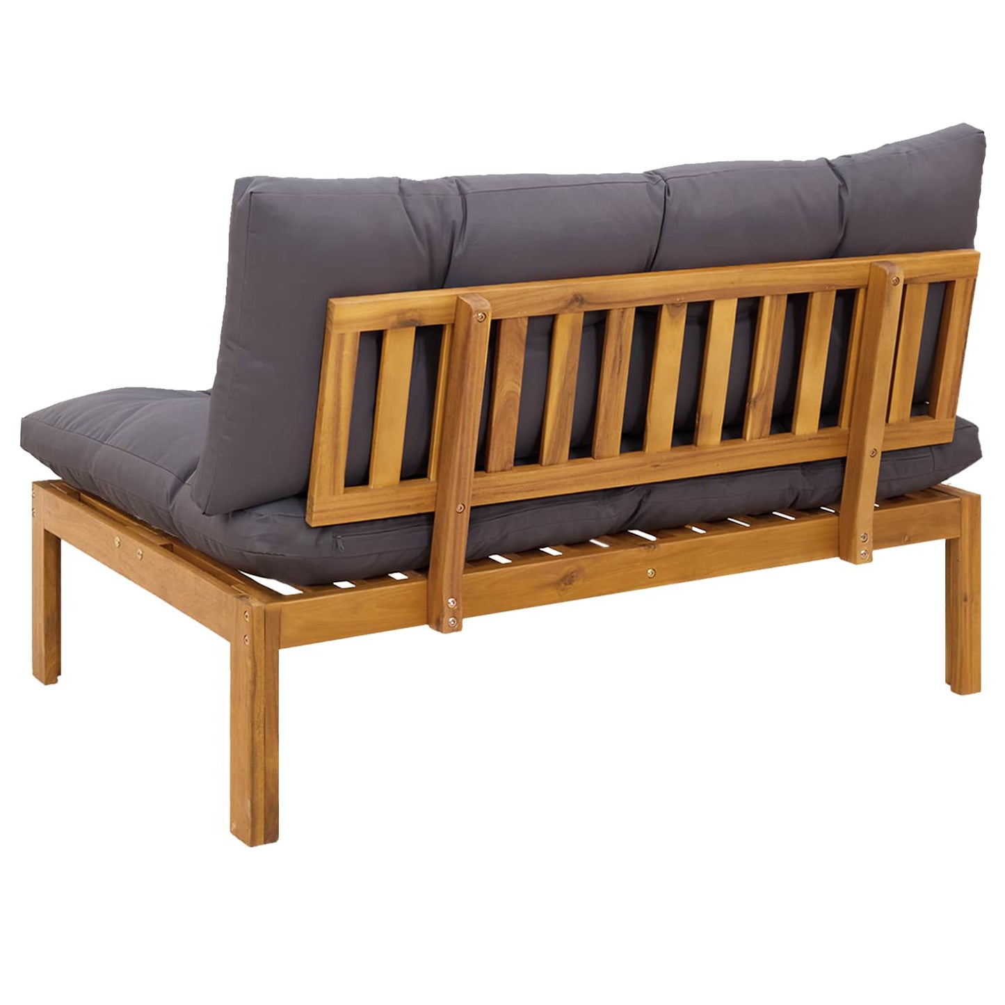 Mittelsofa Einheit Natürlich und Dunkelgrau 120 x 80 x 82 cm