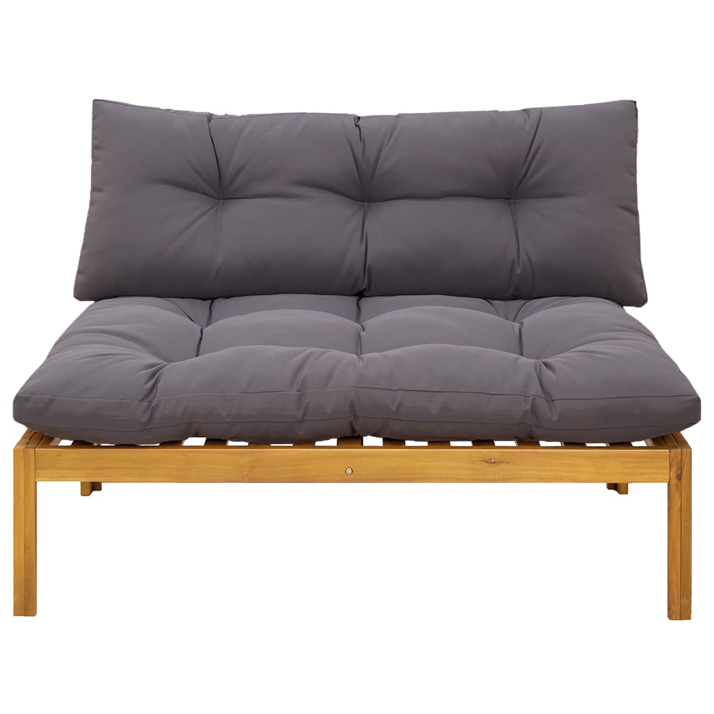 Mittelsofa Einheit Natürlich und Dunkelgrau 120 x 80 x 82 cm