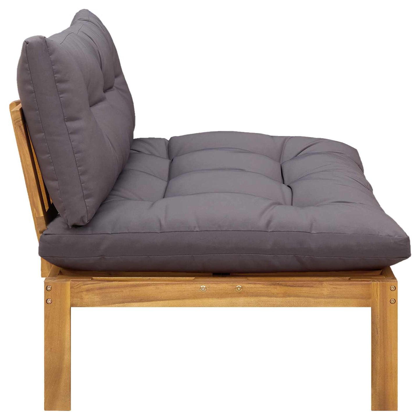 Mittelsofa Einheit Natürlich und Dunkelgrau 120 x 80 x 82 cm