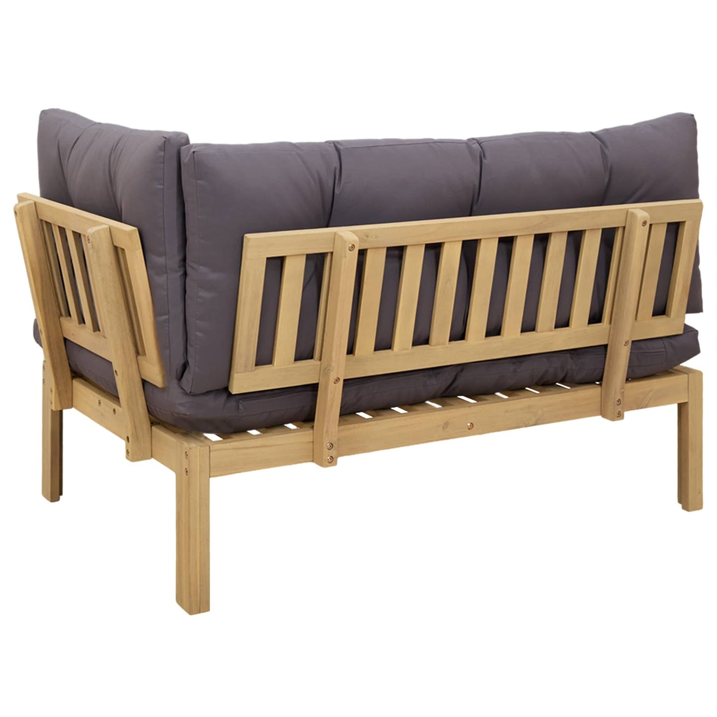 Ecksofa Einheit Helles Akazie und Dunkelgrau 132 x 92 x 82 cm