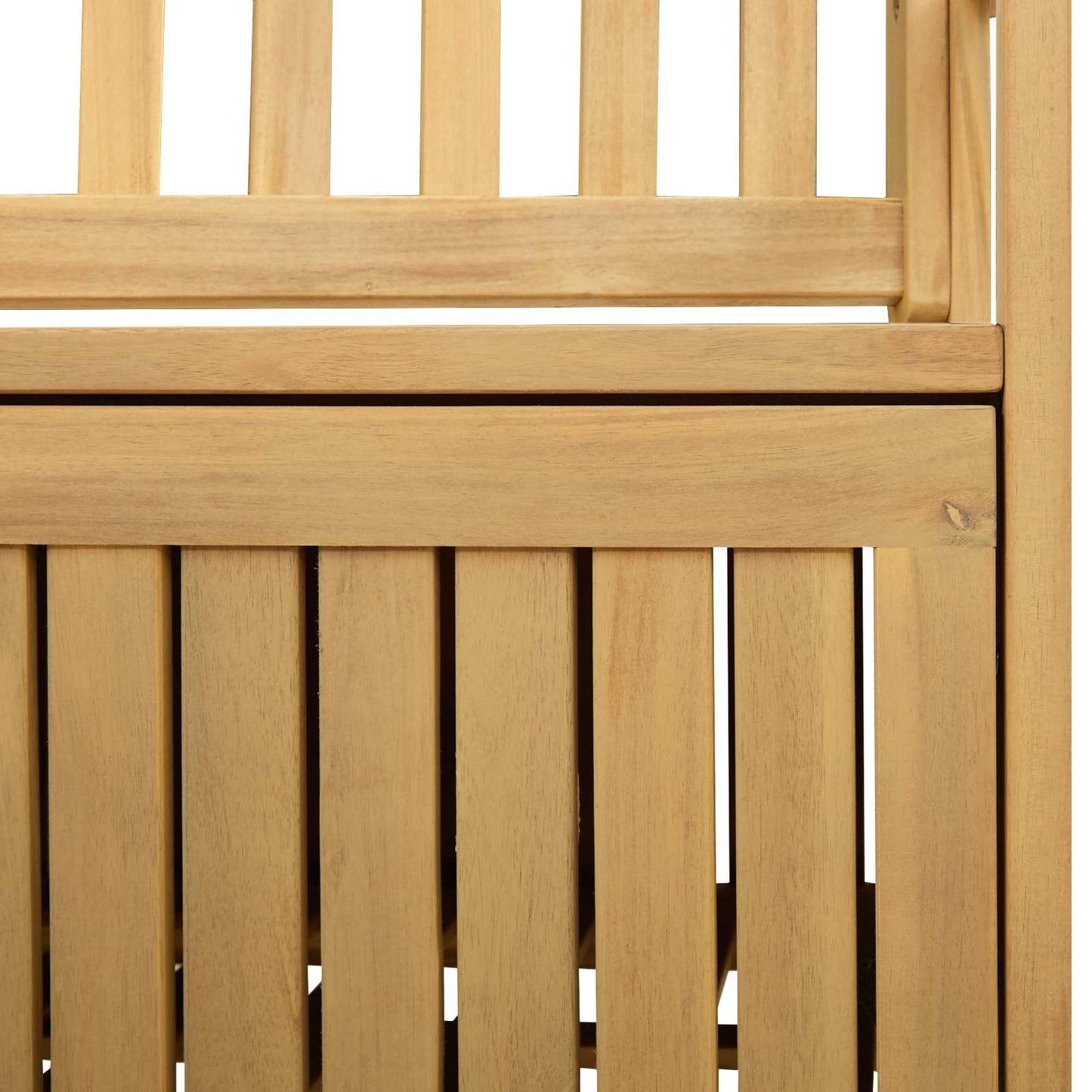 Sitzbank mit Stauraum mit Tür 120 x 63 x 84 cm Massiv-Akazie