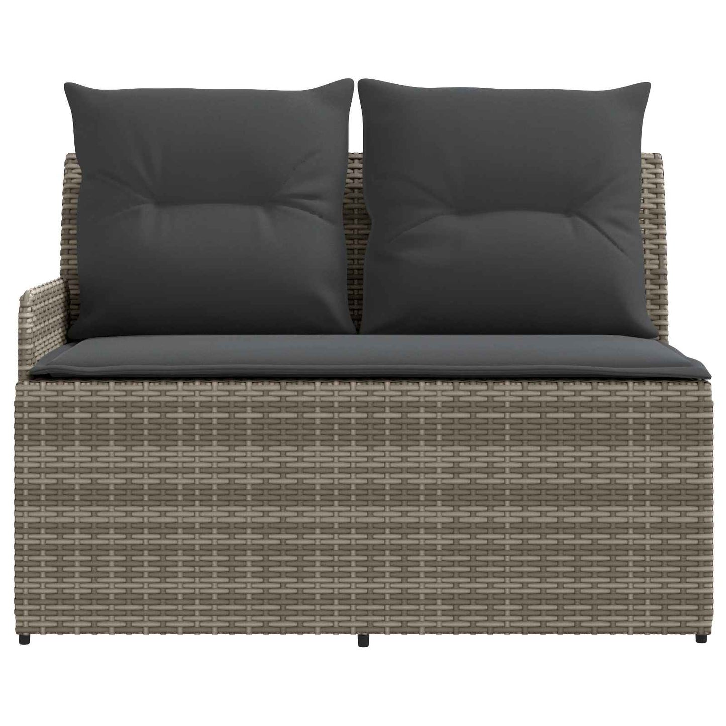 Gartenarmsessel mit Ecksofa 2 Stück Grau und Dunkelgrau