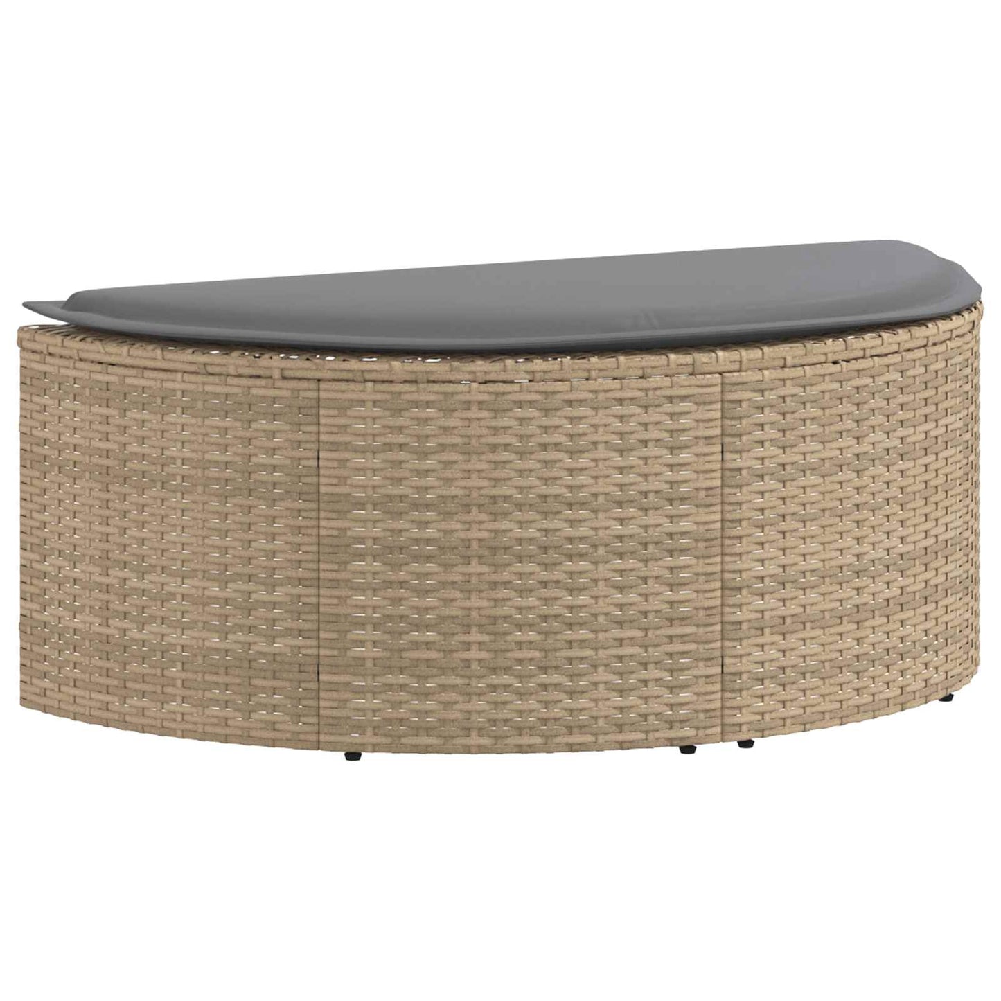 Garten-Sofa mit Kissen 8 pcs Beige und Hellgrau Poly-Rattan