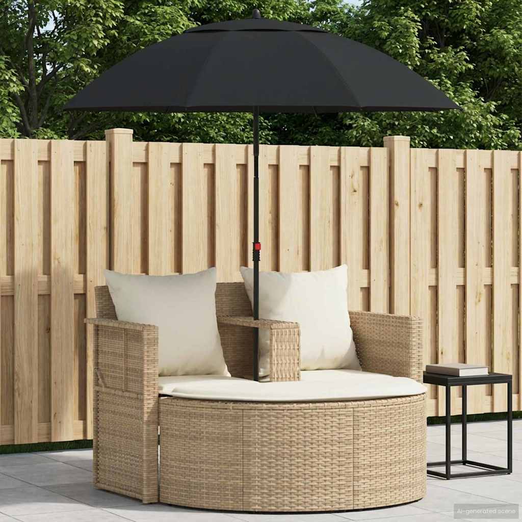 Garten-Sofa mit Kissen 8 pcs Beige und Cremeweiß Poly-Rattan