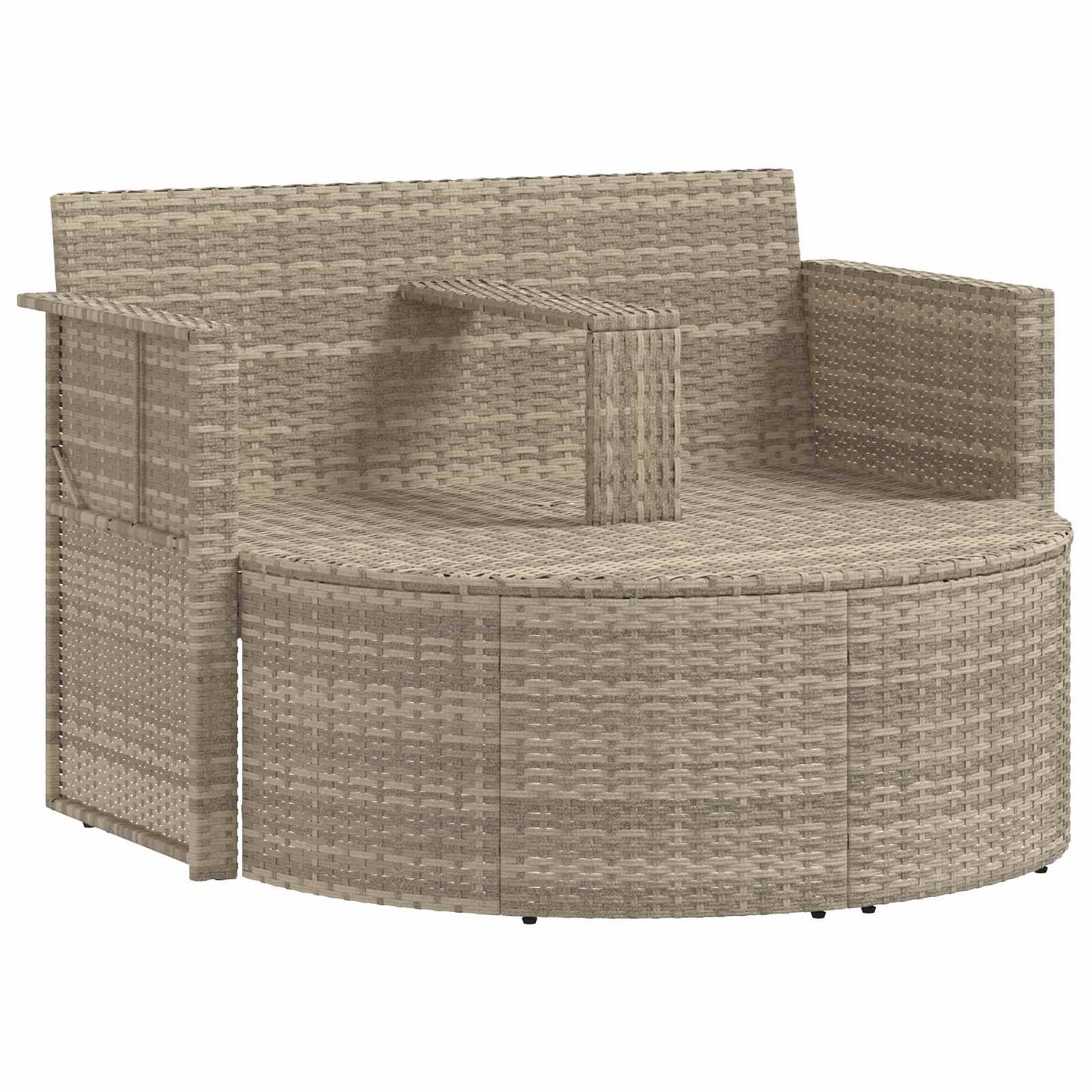 Garten-Sofa 8 pcs Hellgrau und Dunkelgrau Poly-Rattan