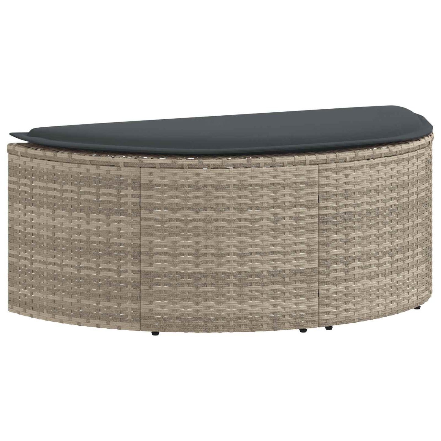 Garten-Sofa 8 pcs Hellgrau und Dunkelgrau Poly-Rattan