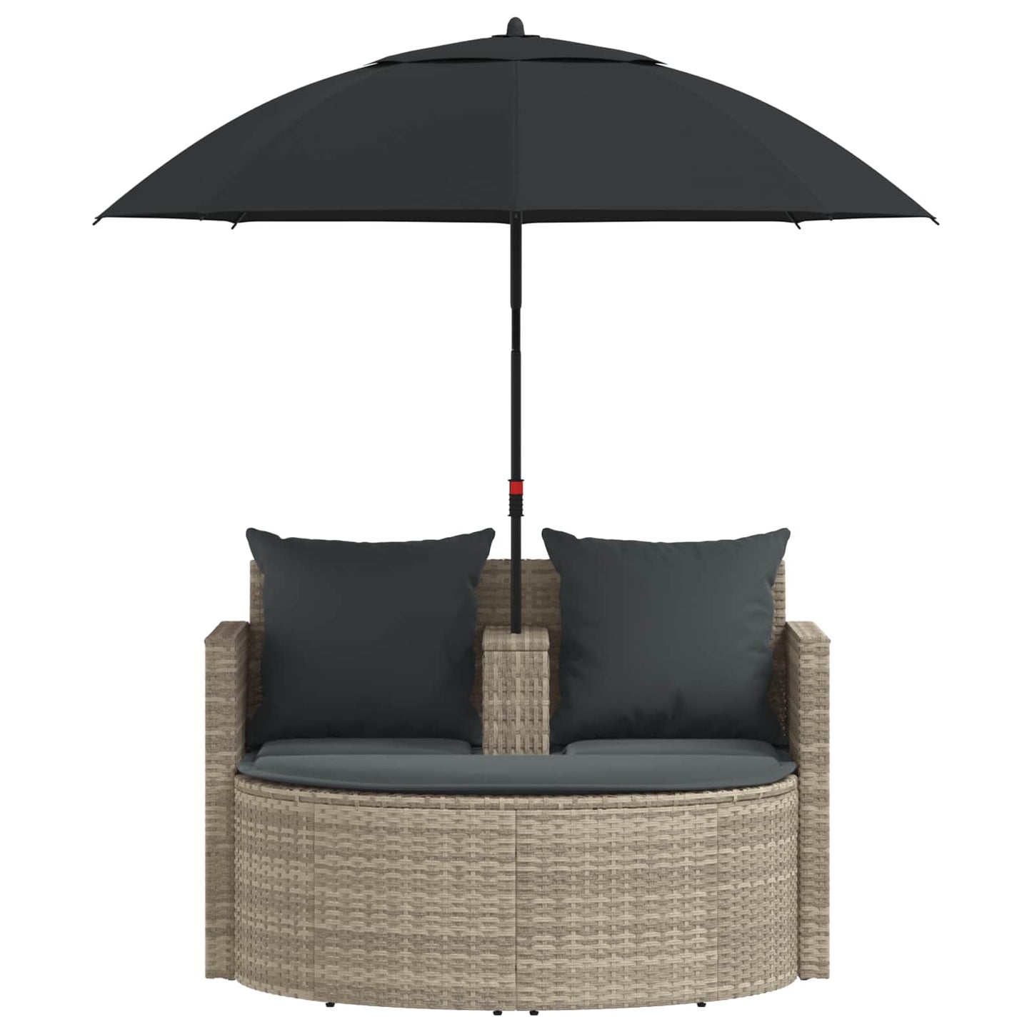 Garten-Sofa 8 pcs Hellgrau und Dunkelgrau Poly-Rattan