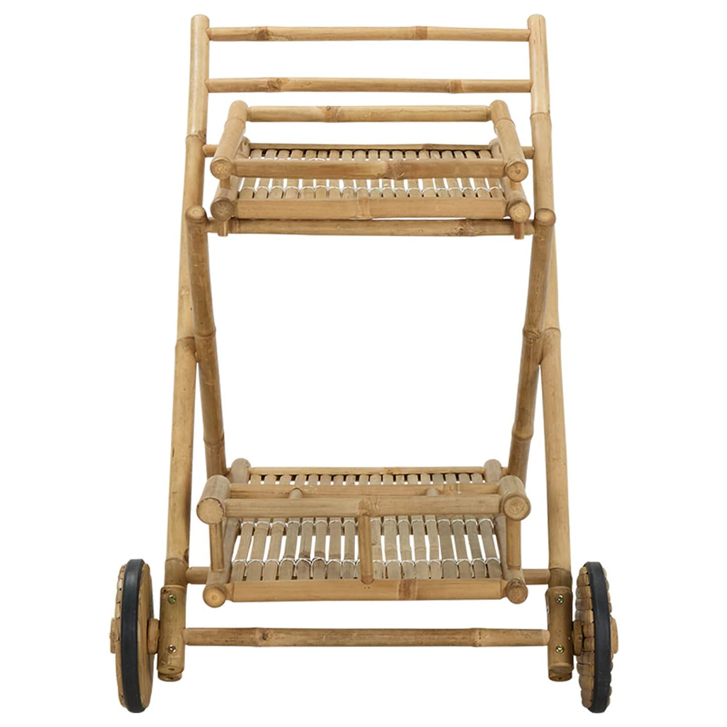 Teewagen mit Rädern Natur 79 x 67,5 x 84 cm Bambus