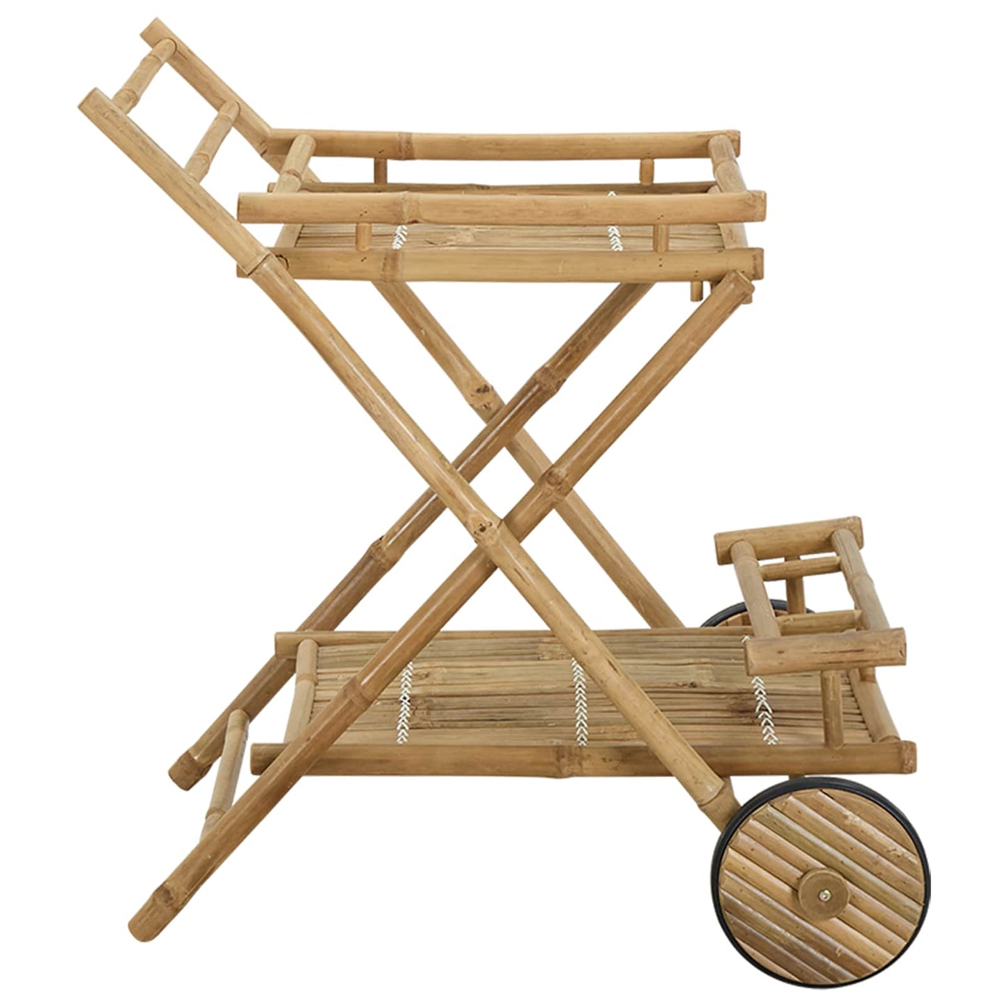 Teewagen mit Rädern Natur 79 x 67,5 x 84 cm Bambus