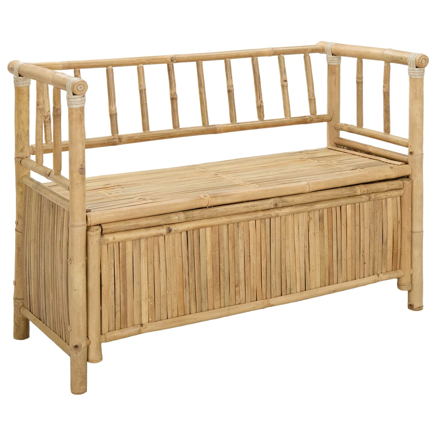 Garten-Aufbewahrungsbank Natur 110 x 47 x 80 cm Bambus
