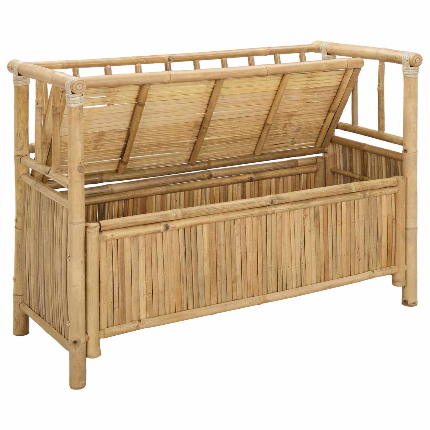Garten-Aufbewahrungsbank Natur 110 x 47 x 80 cm Bambus