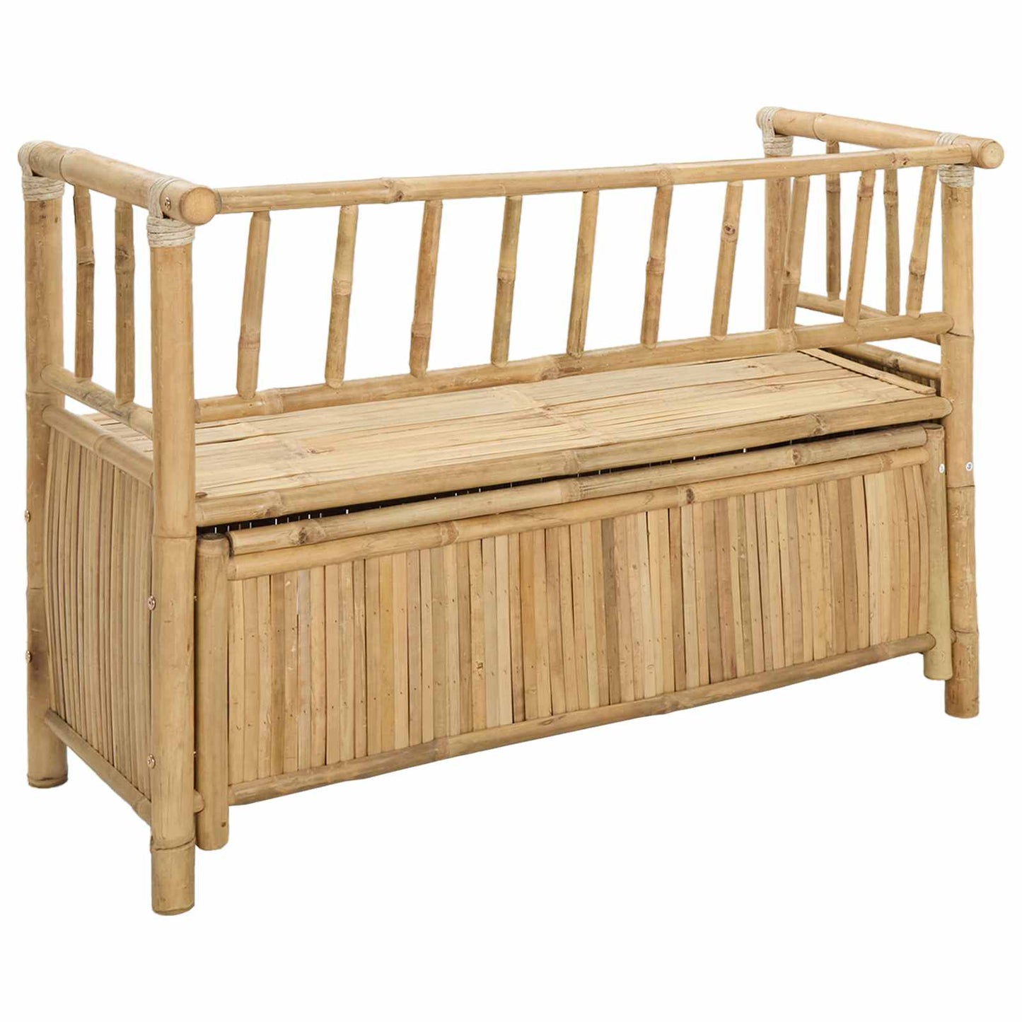 Garten-Aufbewahrungsbank Natur 110 x 47 x 80 cm Bambus