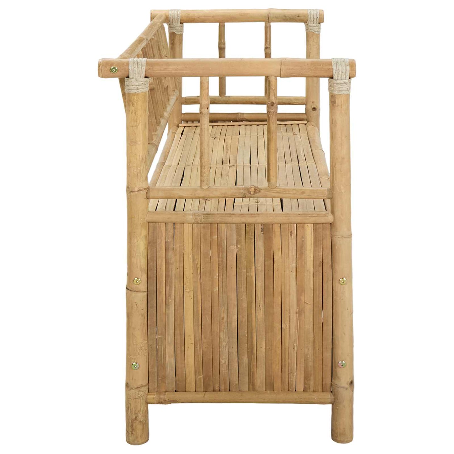 Garten-Aufbewahrungsbank Natur 110 x 47 x 80 cm Bambus