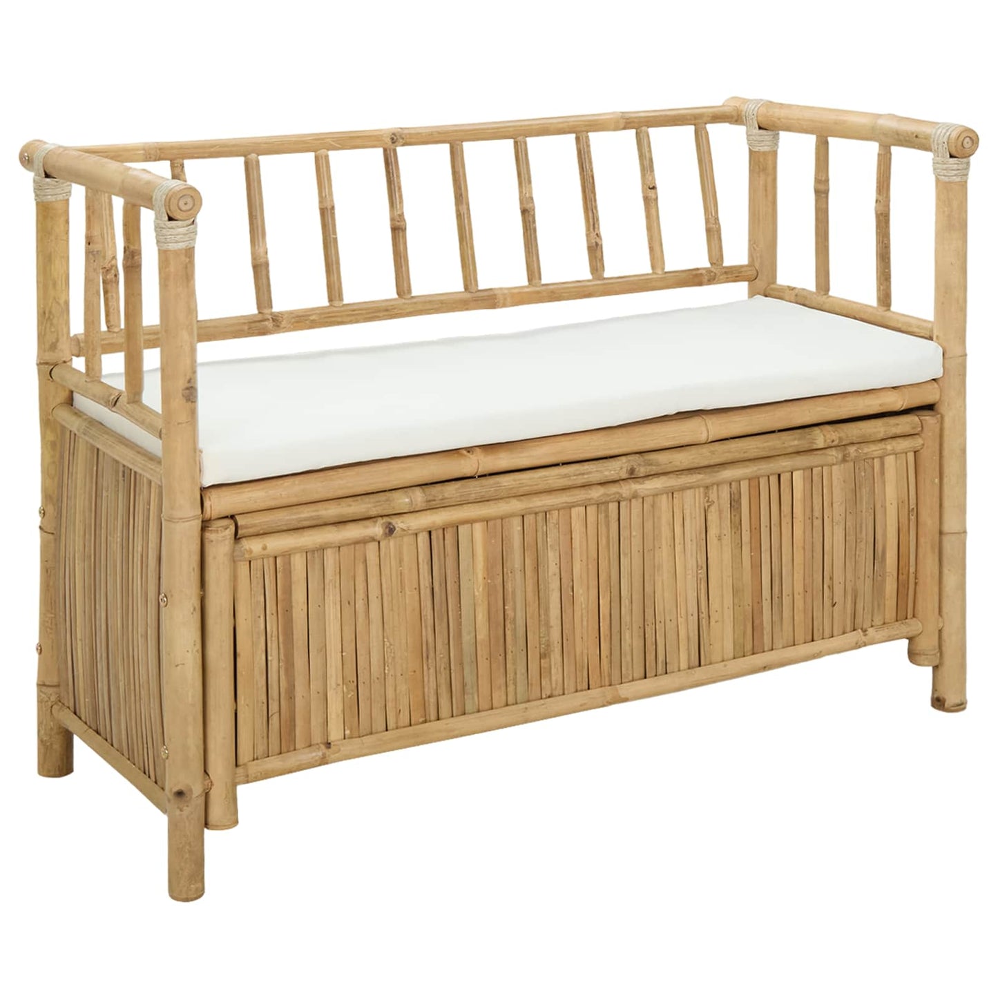Garten-Aufbewahrungsbank Natur 110 x 47 x 80 cm Bambus