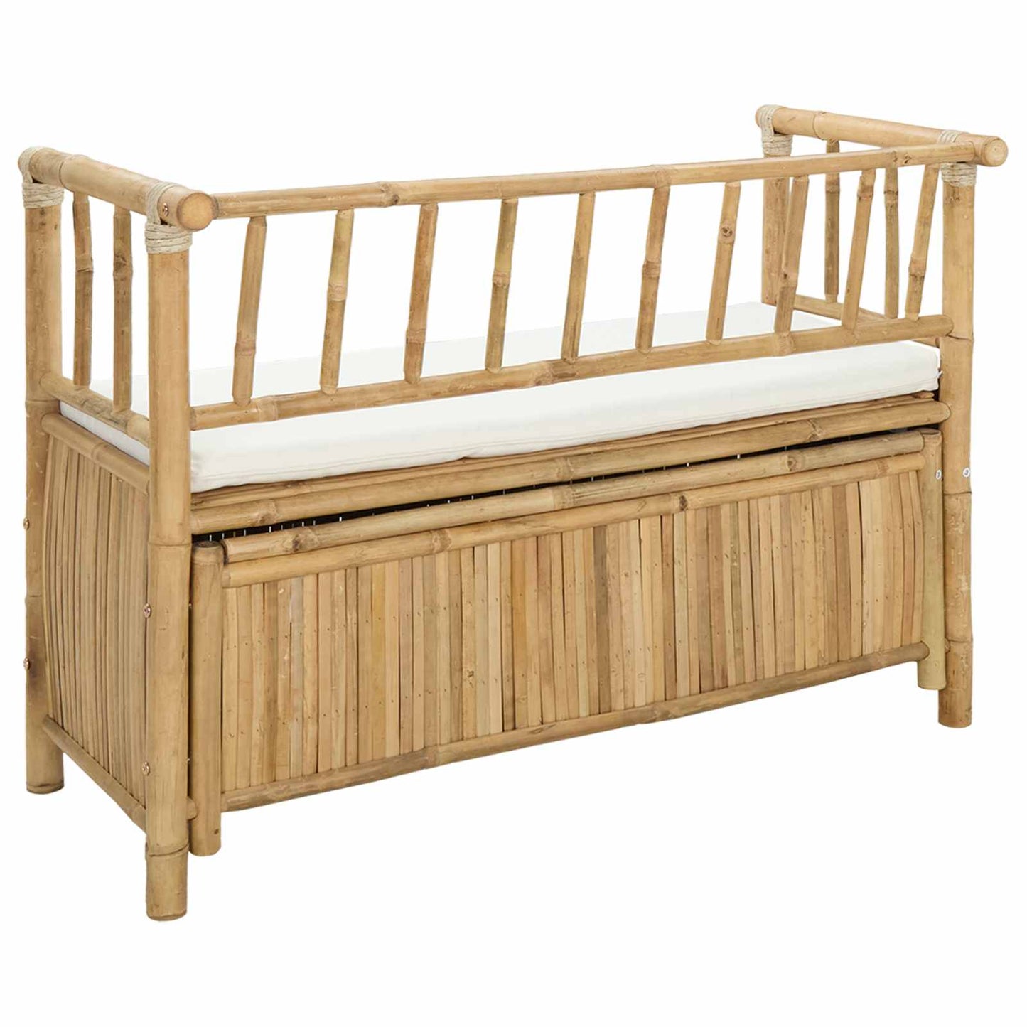 Garten-Aufbewahrungsbank Natur 110 x 47 x 80 cm Bambus