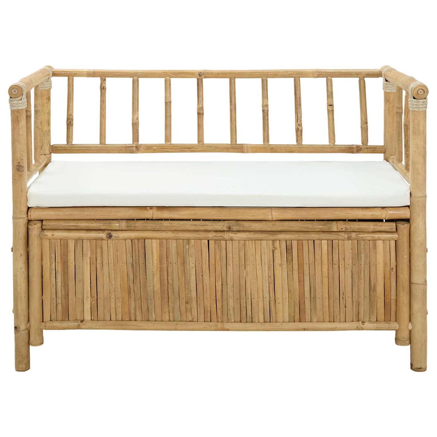 Garten-Aufbewahrungsbank Natur 110 x 47 x 80 cm Bambus