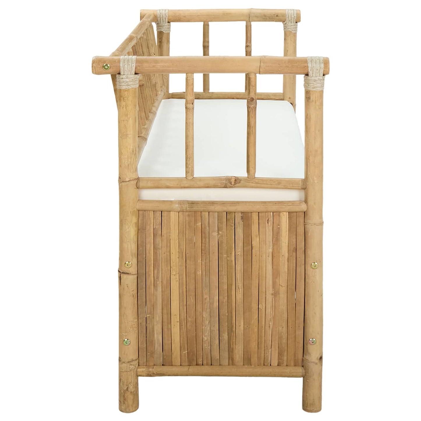 Garten-Aufbewahrungsbank Natur 110 x 47 x 80 cm Bambus