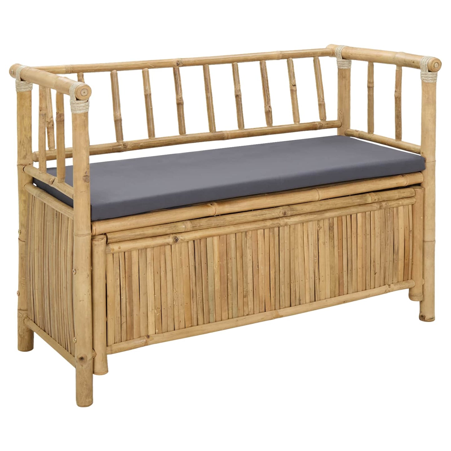 Garten-Aufbewahrungsbank Natur 110 x 47 x 80 cm Bambus