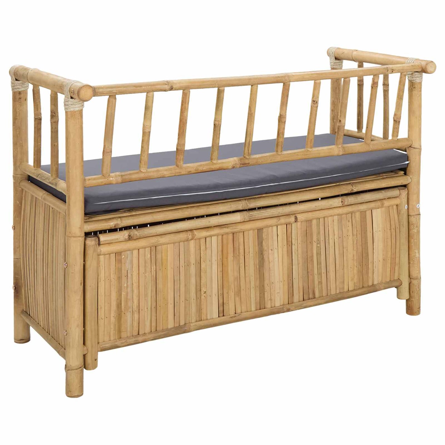 Garten-Aufbewahrungsbank Natur 110 x 47 x 80 cm Bambus