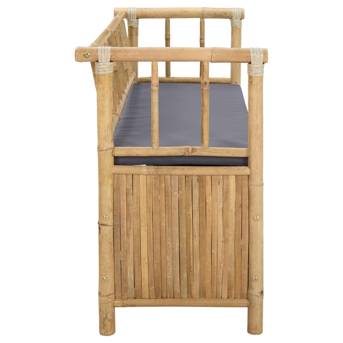 Garten-Aufbewahrungsbank Natur 110 x 47 x 80 cm Bambus