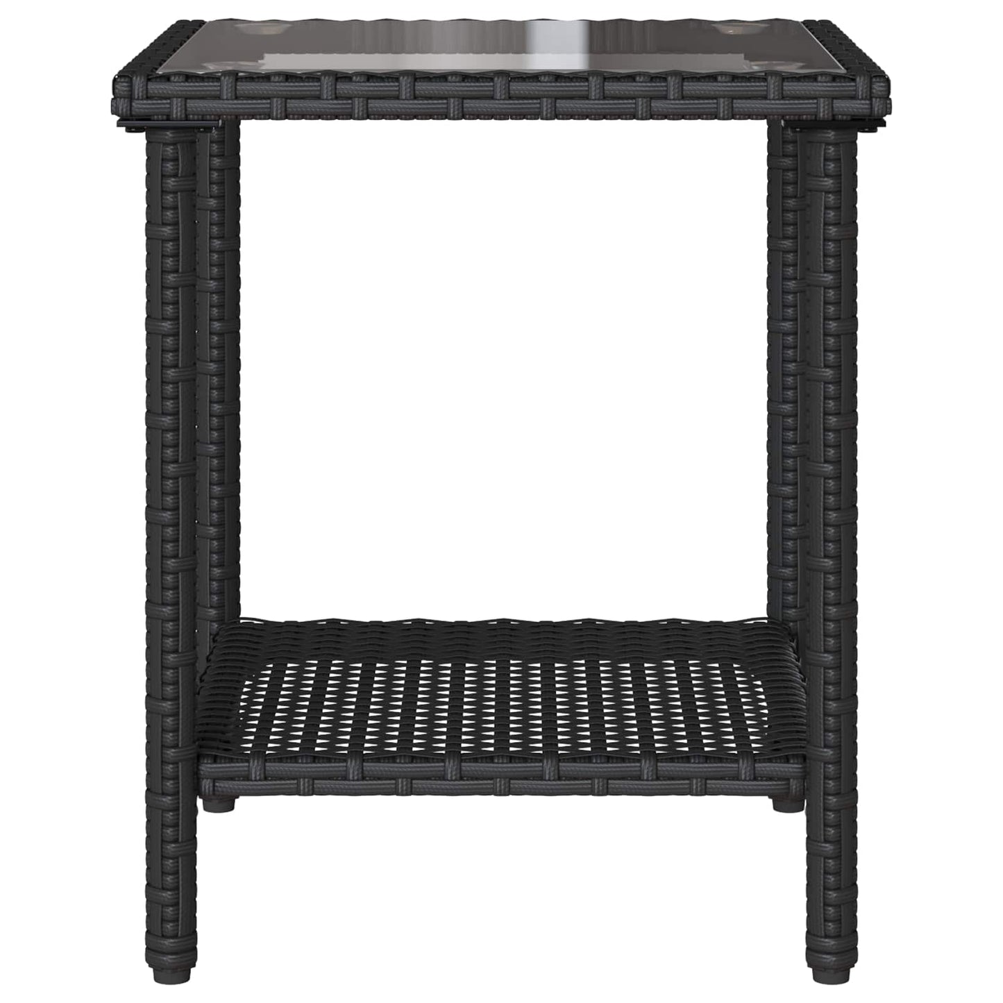 Garten-Sofa mit Kissen 2 pcs Schwarz und Türkis Poly Rattan