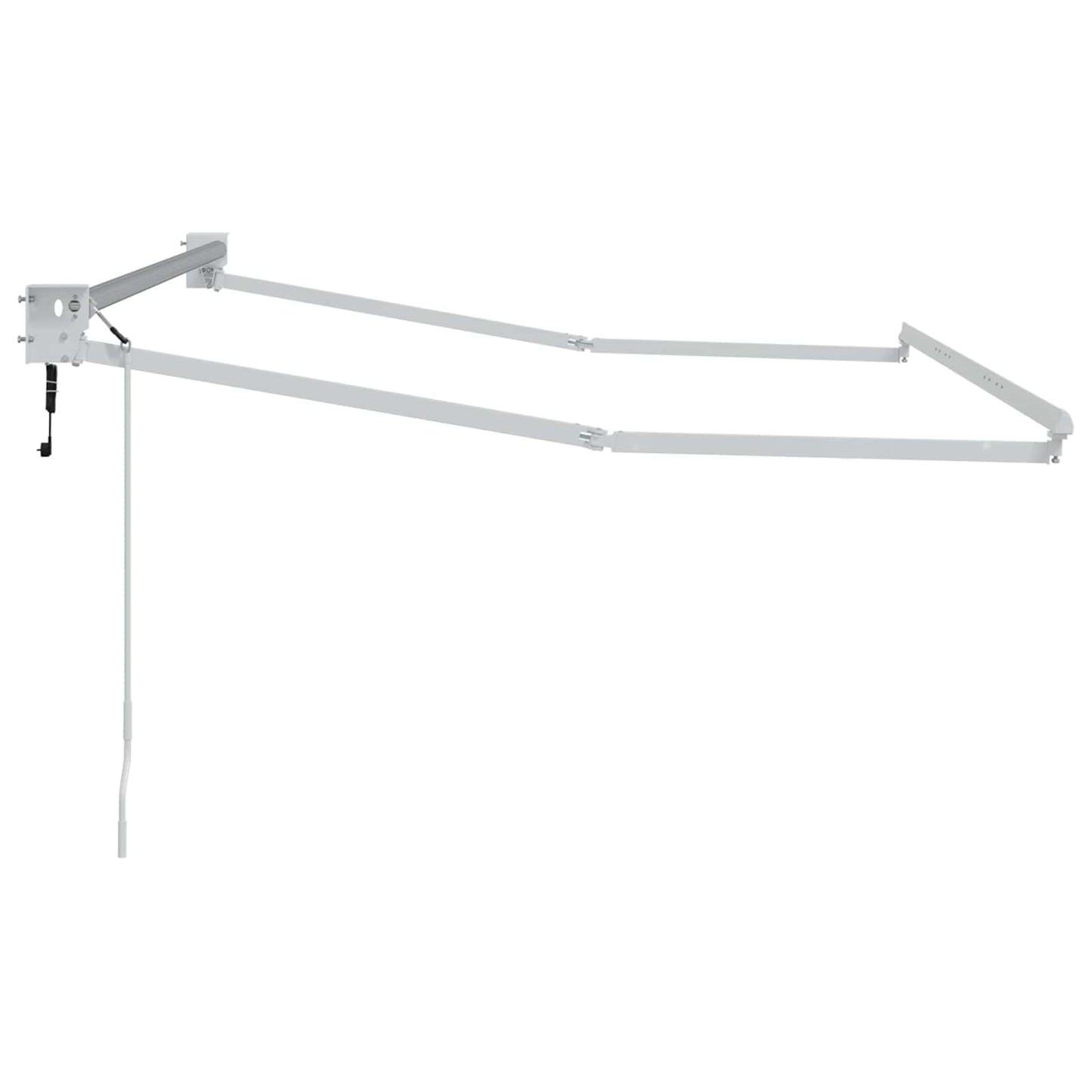 Elektrisches Markisenrahmen Weiß 3 x 2 m Aluminium