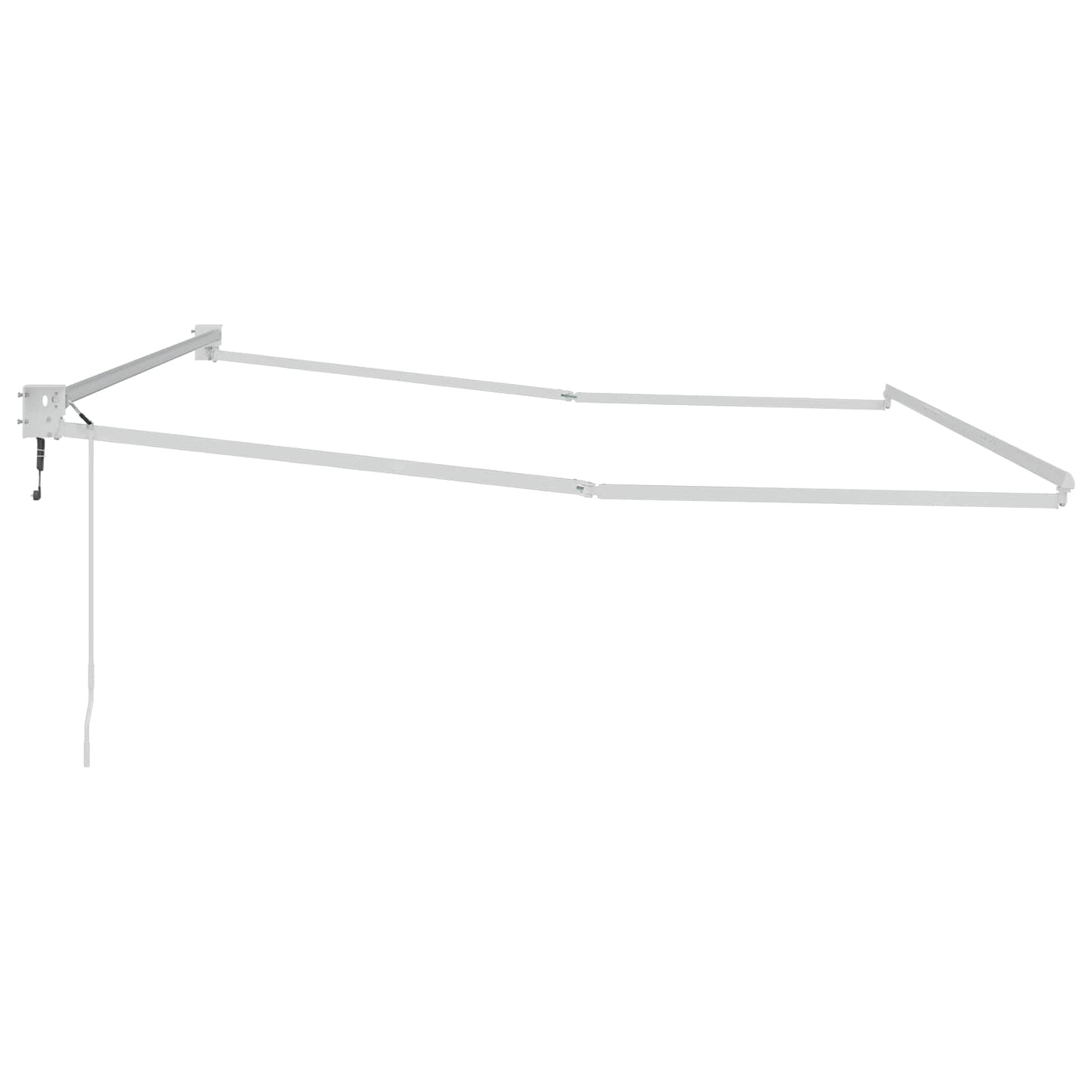 Elektrisches Markisenrahmen Weiß 4 x 2 m Aluminium