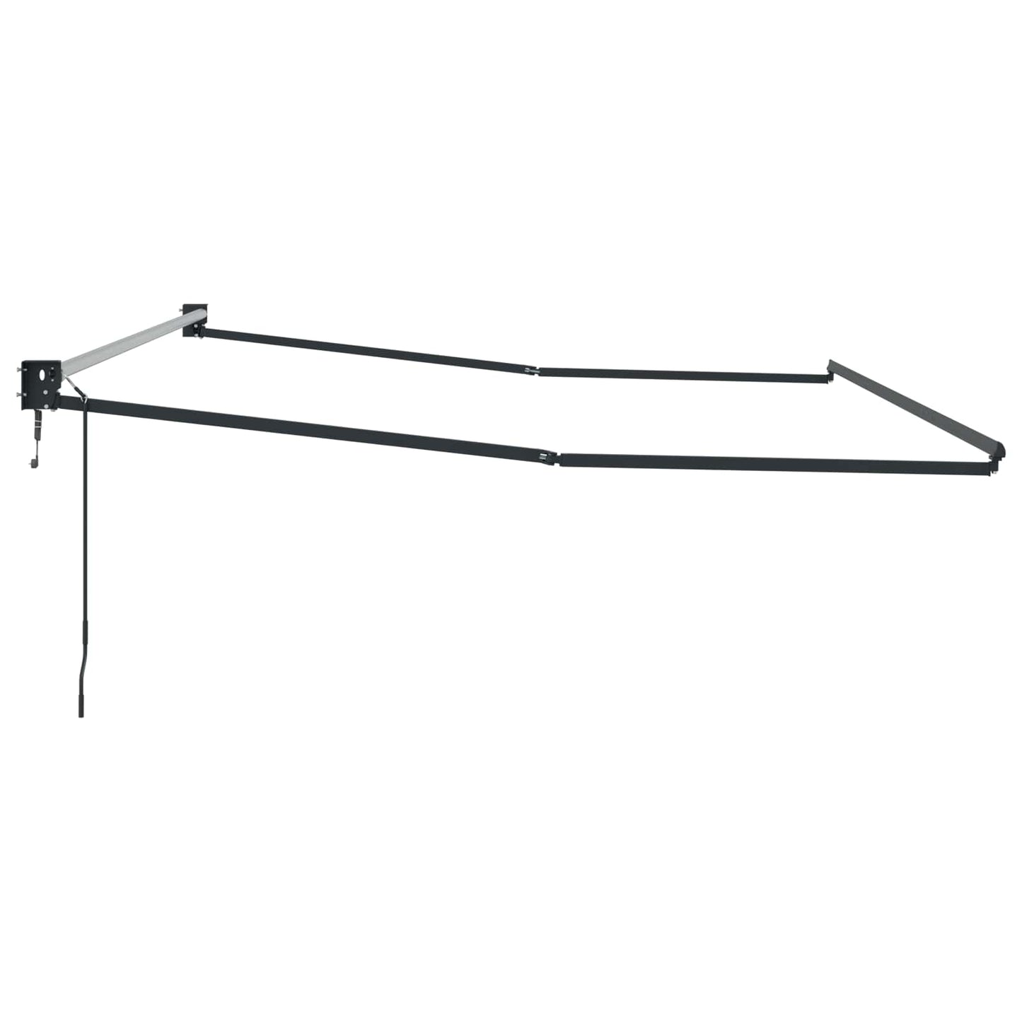 Elektrisches Markisenrahmen Anthrazit 4 x 2 m Aluminium