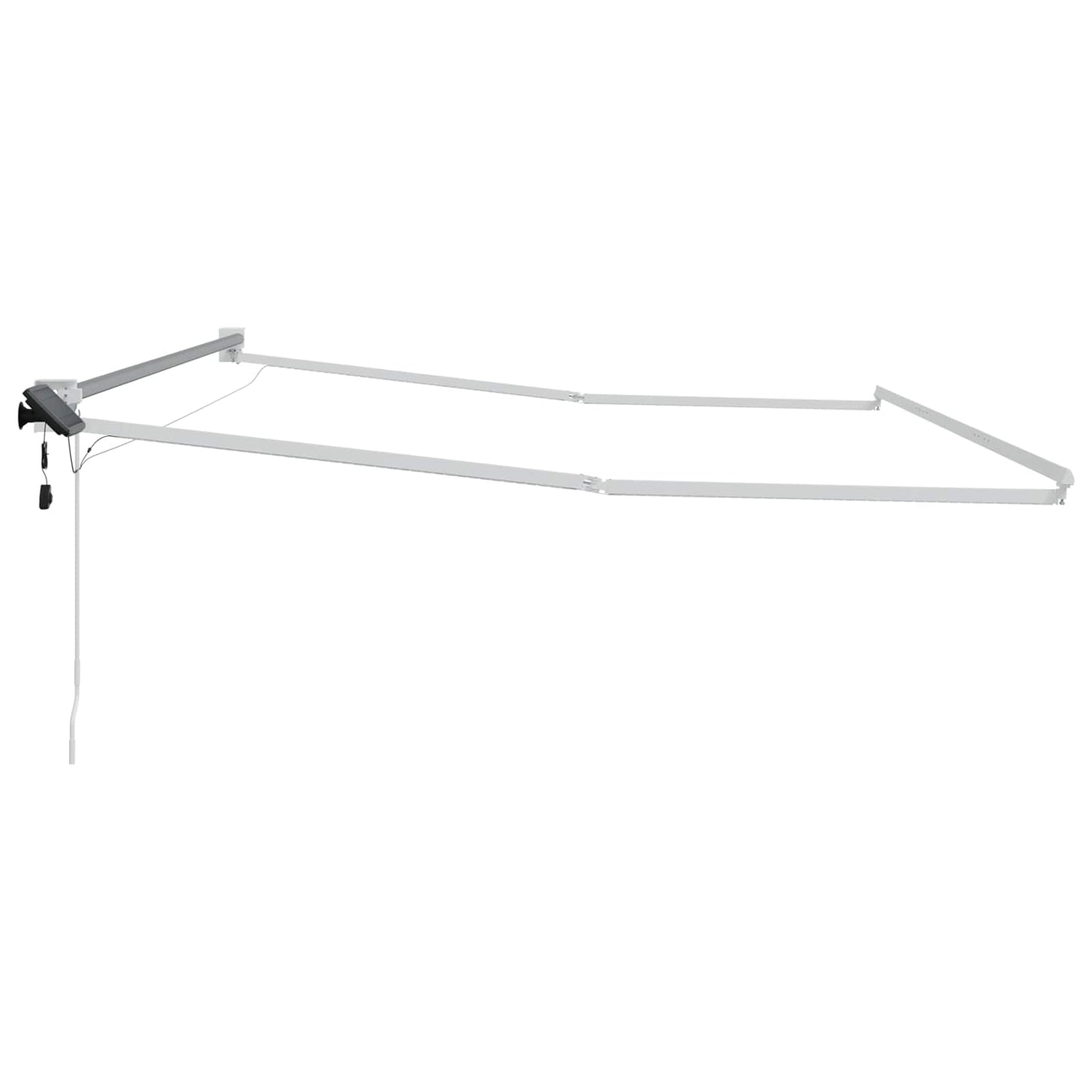Elektrisches Markisenrahmen Weiß 5 x 3 m Aluminium