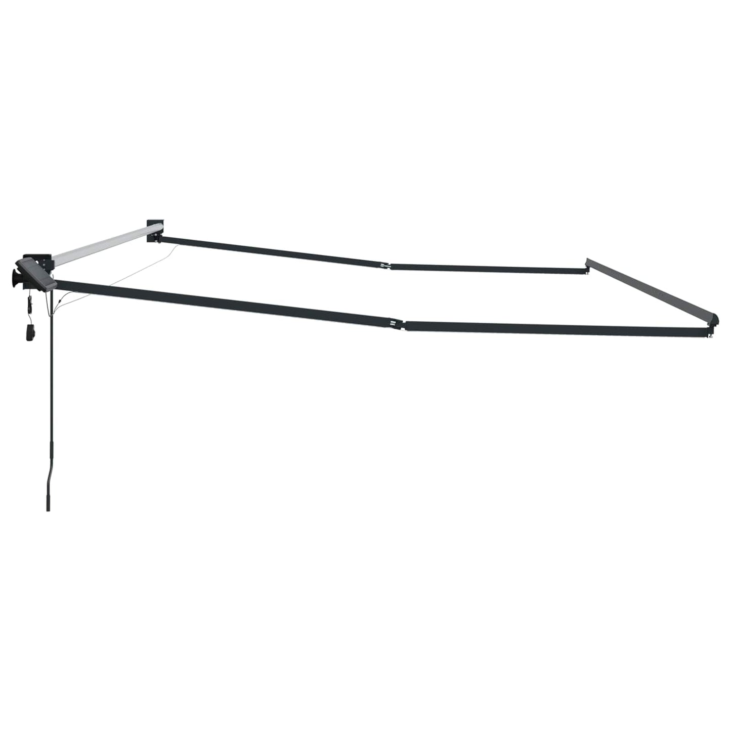 Elektrisches Markisenrahmen Anthrazit 4,5 × 3 m Aluminium