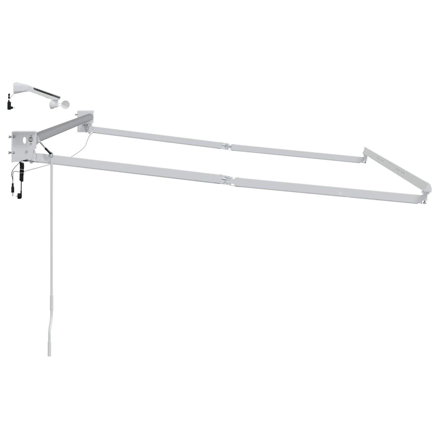 Elektrisches Markisenrahmen Weiß 3 x 2 m Aluminium