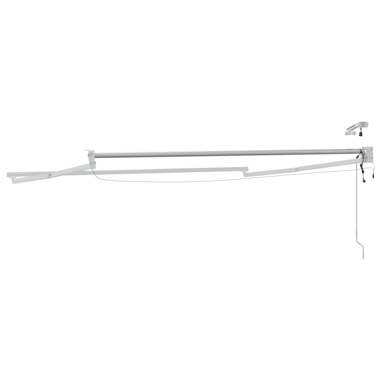 Elektrisches Markisenrahmen Weiß 3,5 x 2 m Aluminium