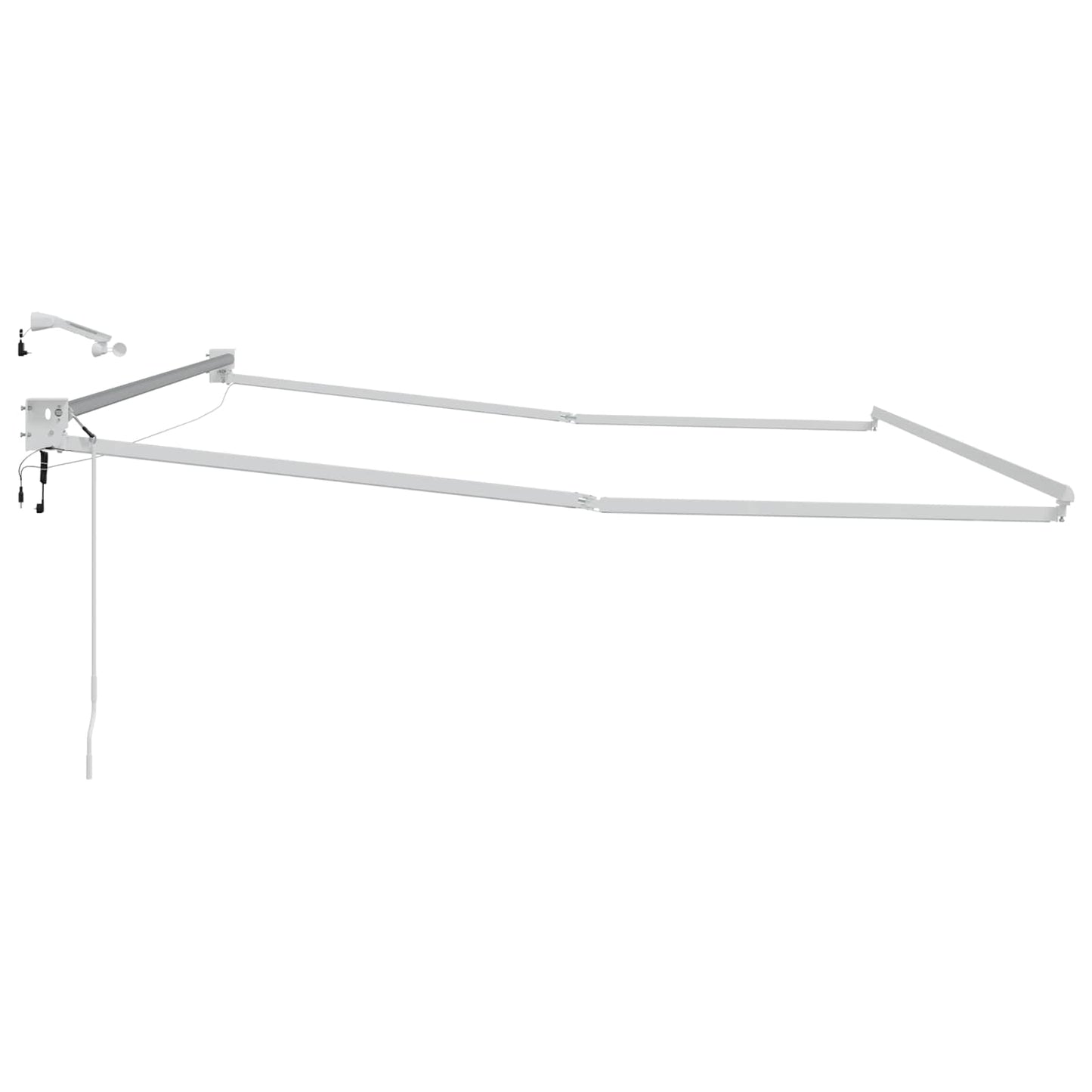 Elektrisches Markisenrahmen Weiß 4 x 3 m Aluminium