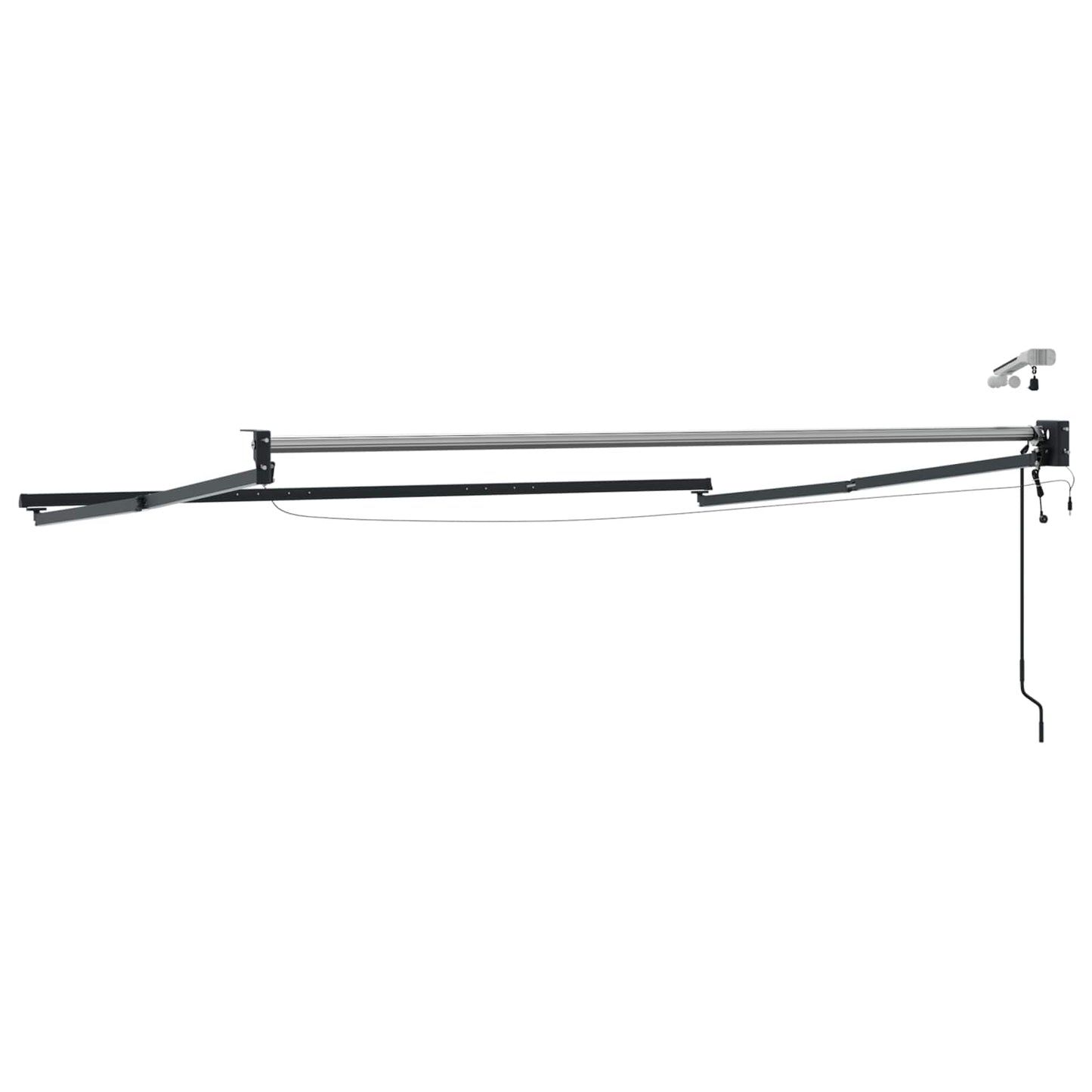 Elektrisches Markisenrahmen Anthrazit 2,5 x 2 m Aluminium