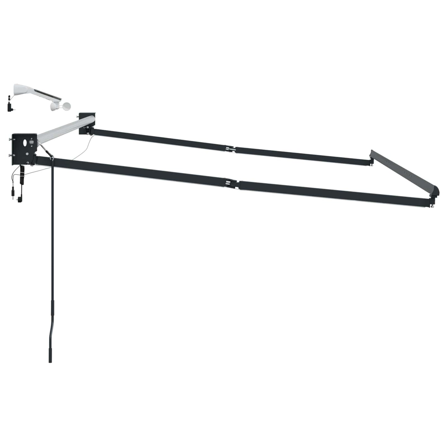 Elektrisches Markisenrahmen Anthrazit 3 x 2,5 m Aluminium