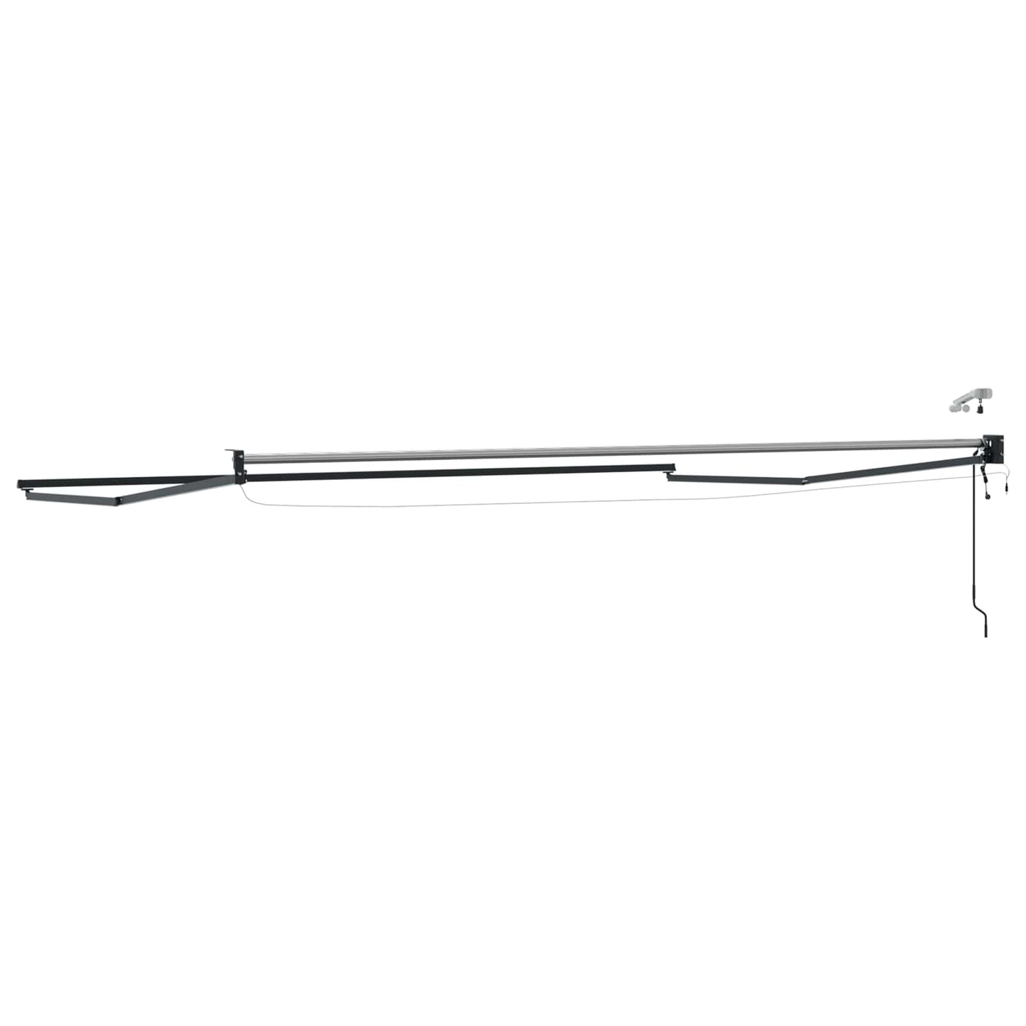Elektrisches Markisenrahmen Anthrazit 4,5 × 3 m Aluminium