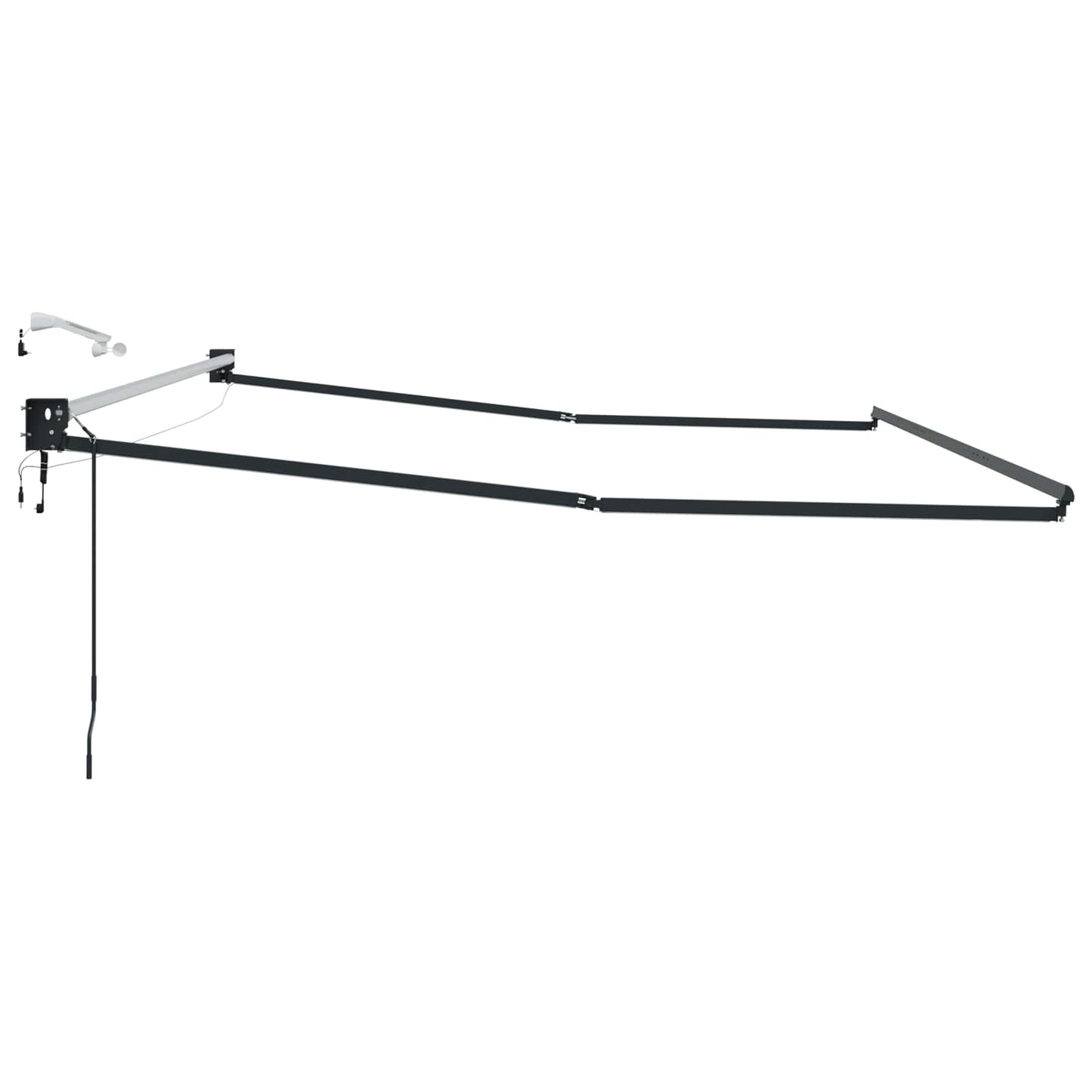 Elektrisches Markisenrahmen Anthrazit 5 x 3 m Aluminium