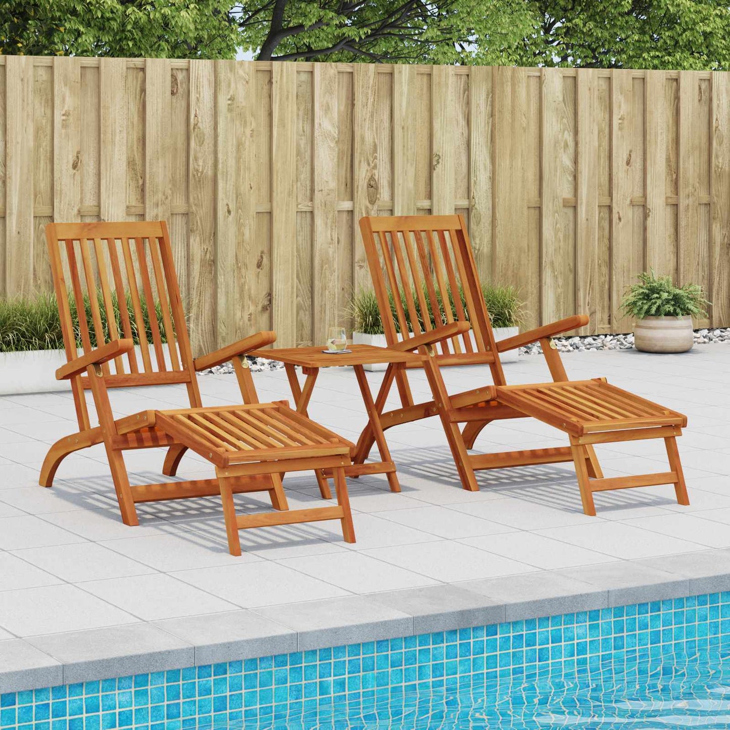 Liegestuhl zum Verstellen und Klappen 2 pcs 55 x 146 x 91 cm