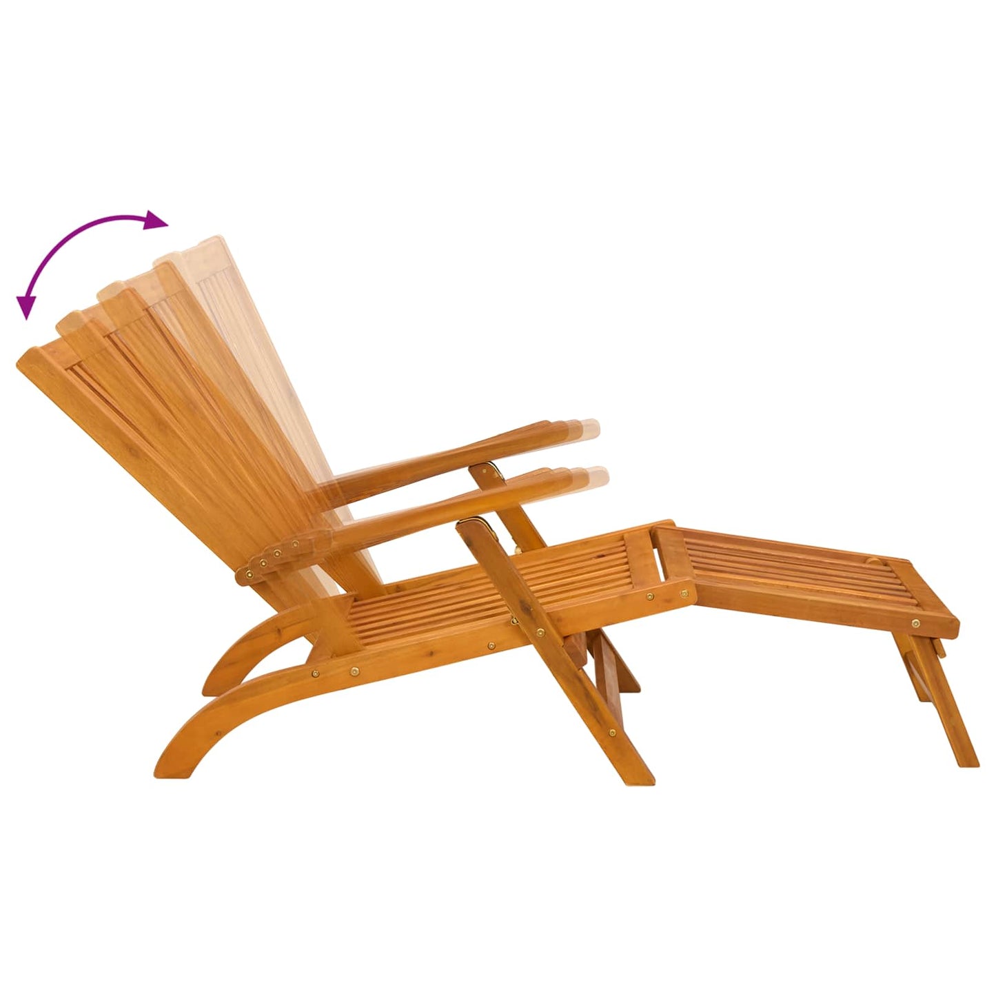 Liegestuhl zum Verstellen und Klappen 2 pcs 55 x 146 x 91 cm